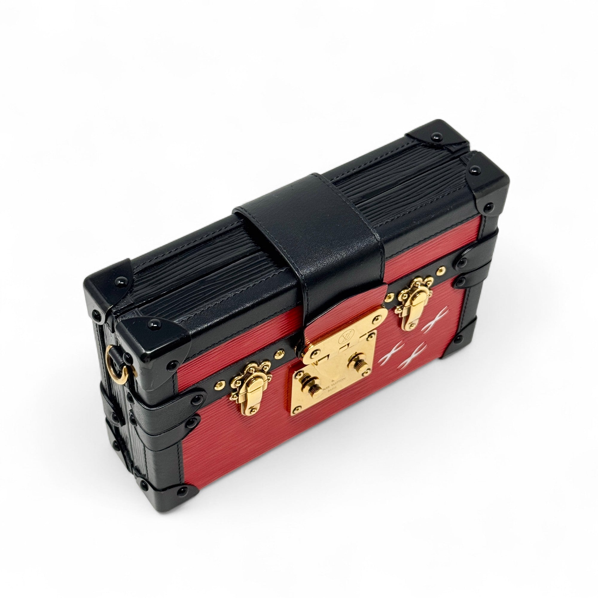 Louis Vuitton Red Epi Petite Malle Bag