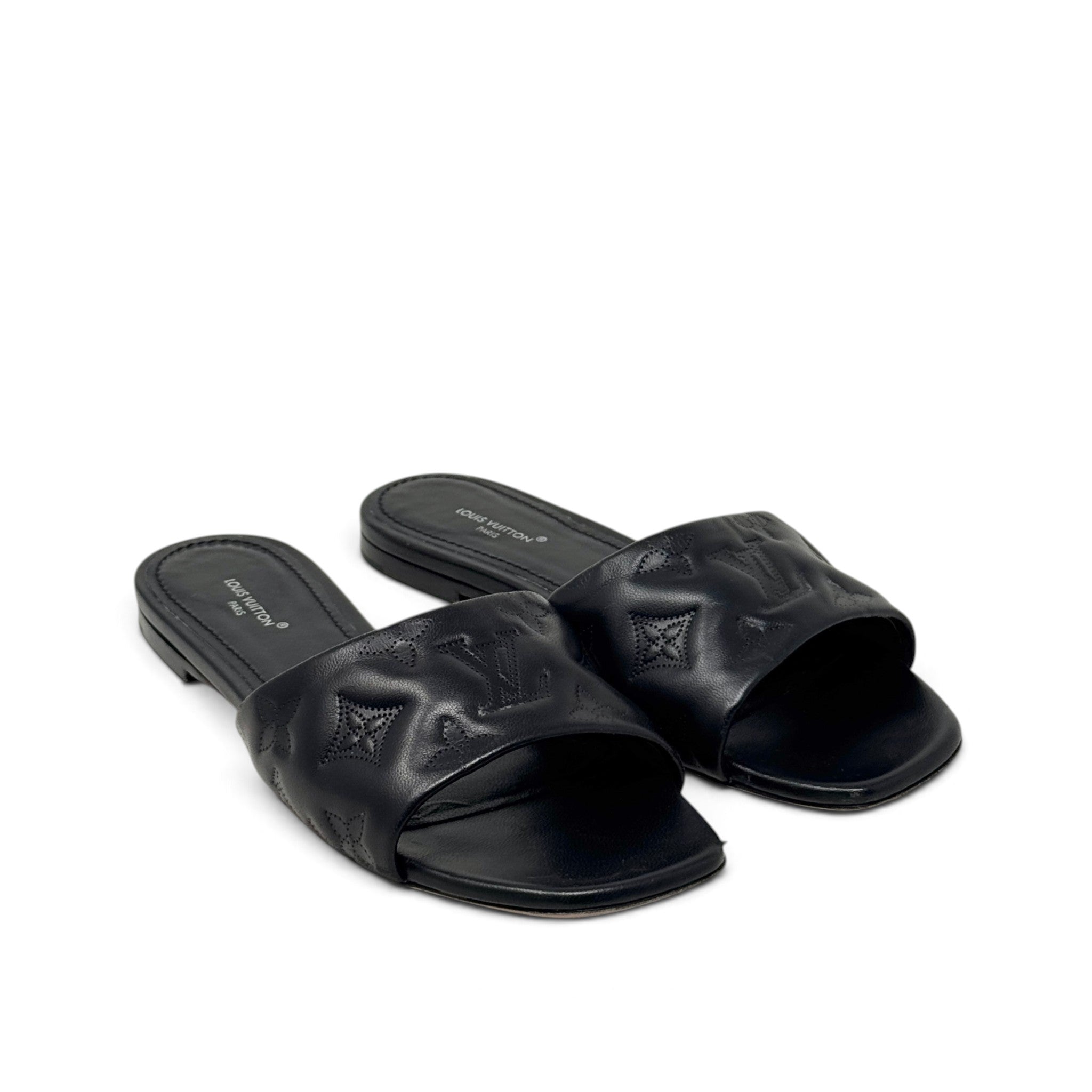 Louis Vuitton Black Neo Revival Mules 37