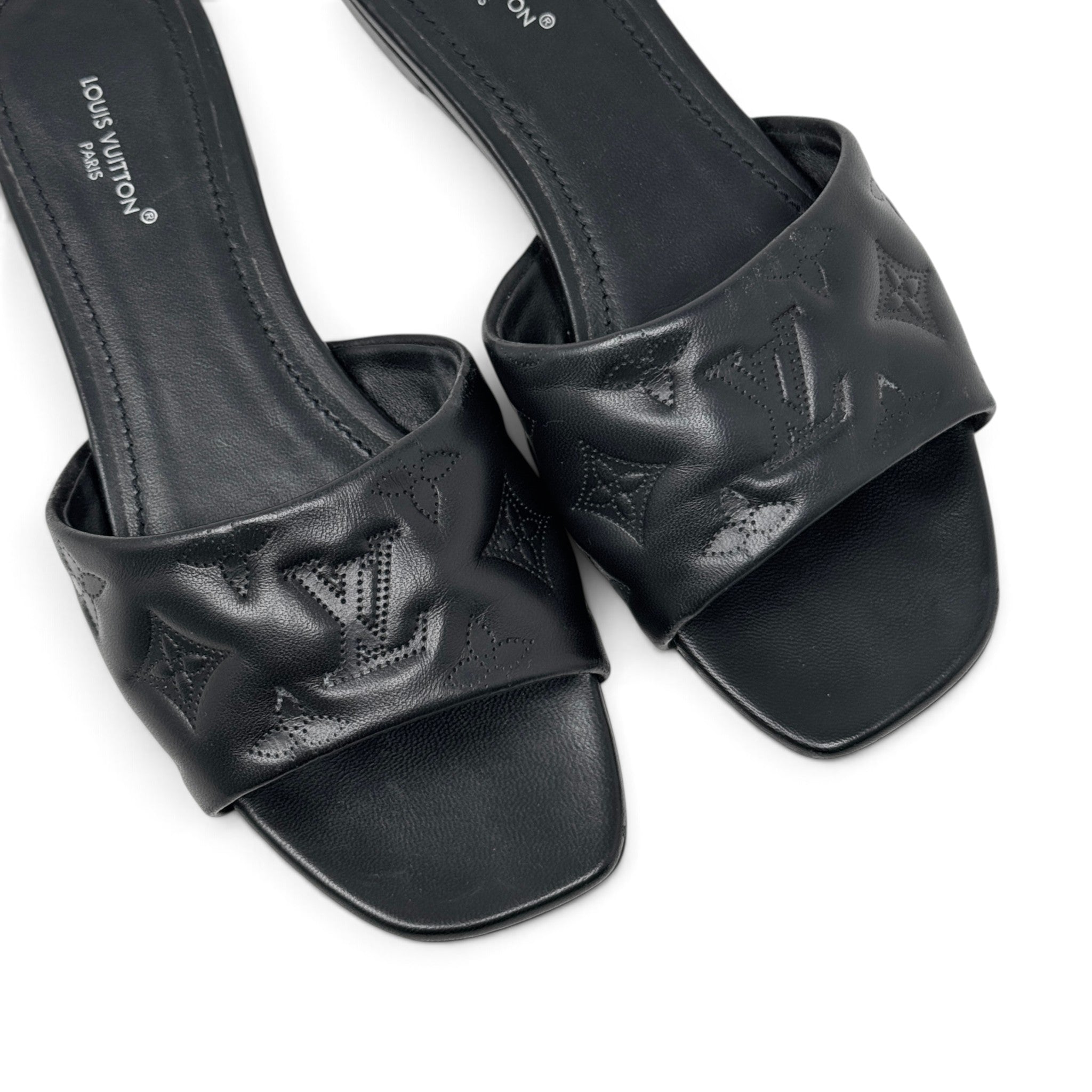 Louis Vuitton Black Neo Revival Mules 37