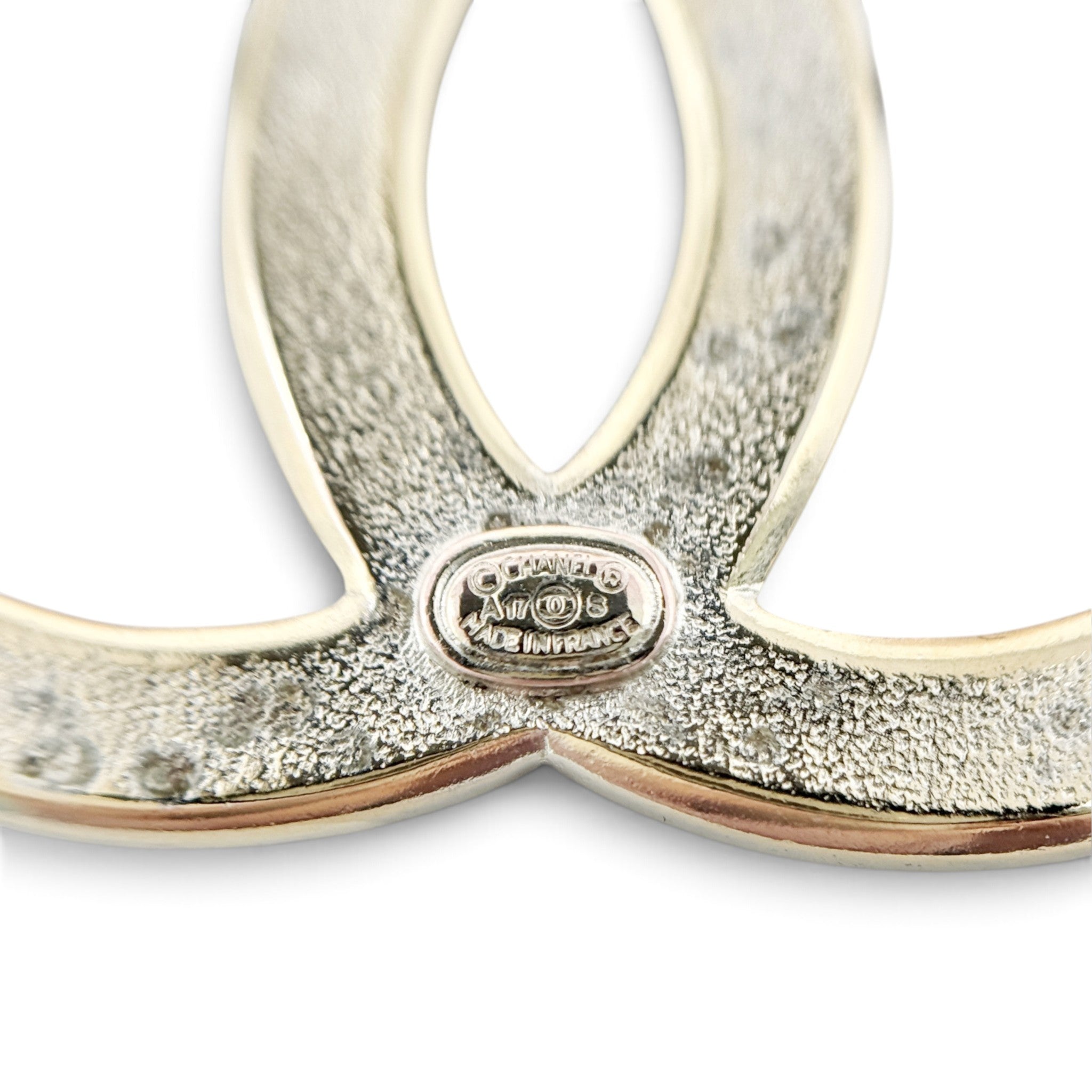 Chanel Gold Crystal CC Brooch