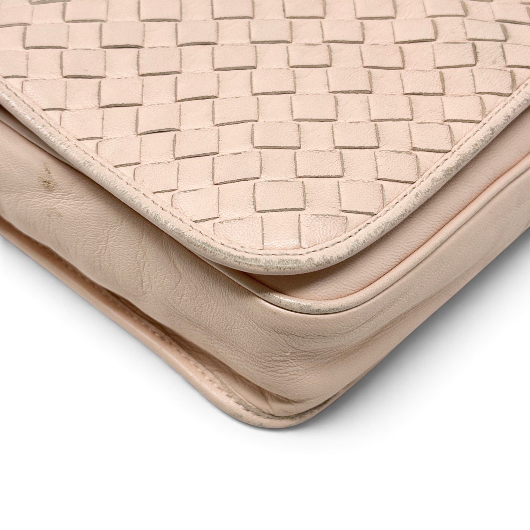 Bottega Veneta Beige Intrecciato Flap Crossbody