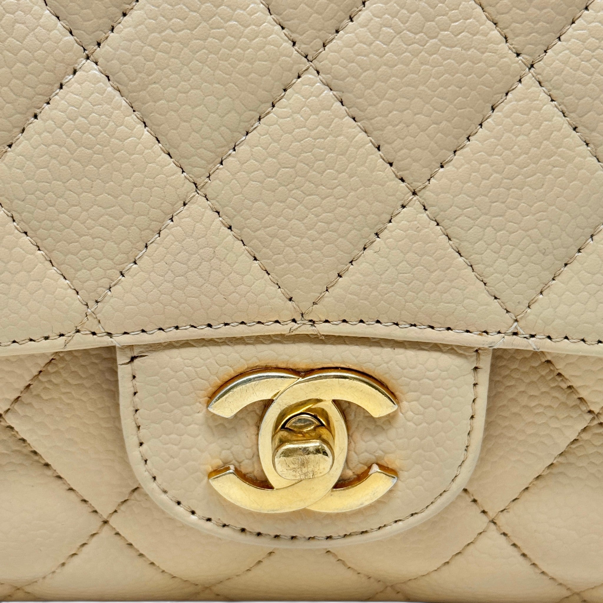 Chanel Beige Medium Classic Flap