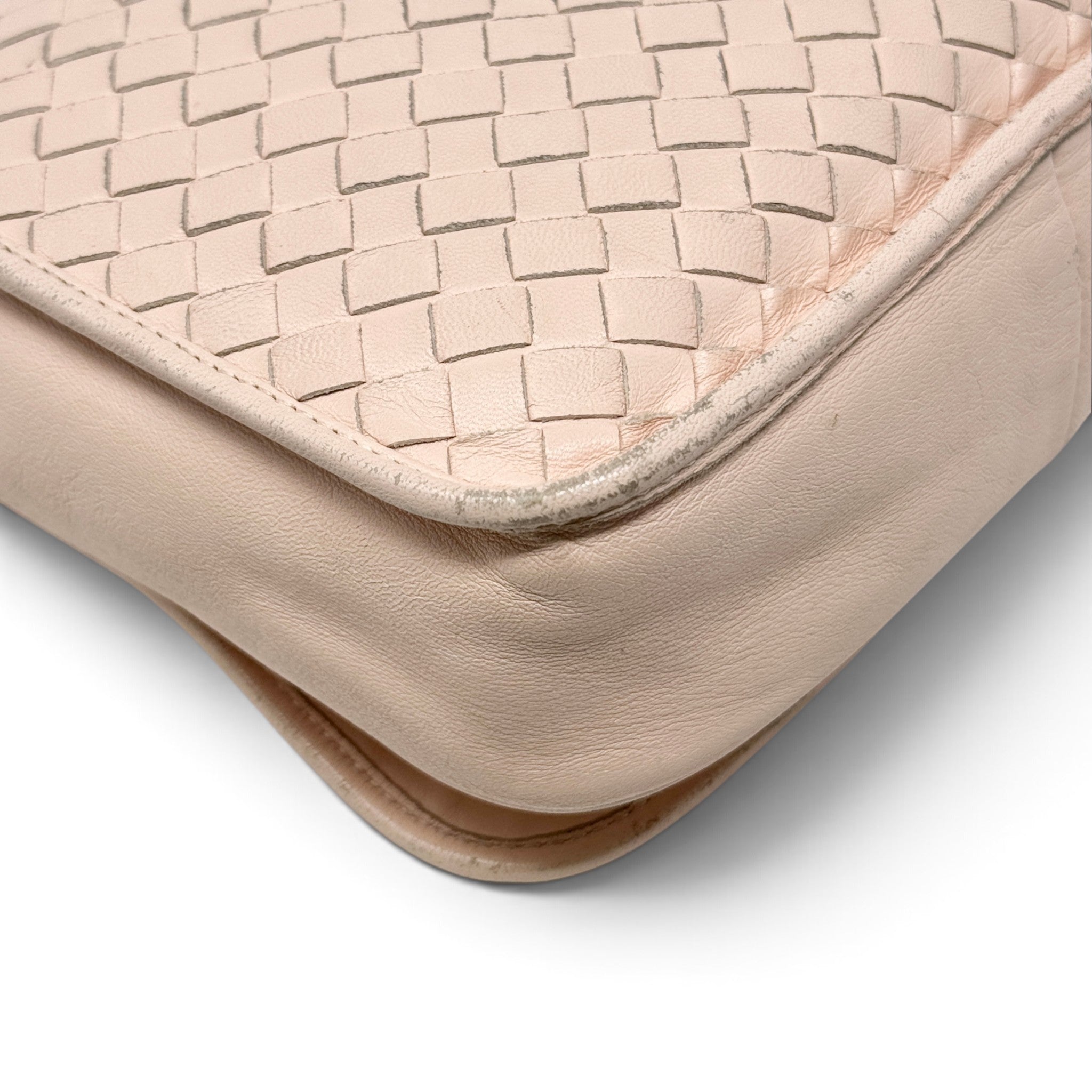 Bottega Veneta Beige Intrecciato Flap Crossbody