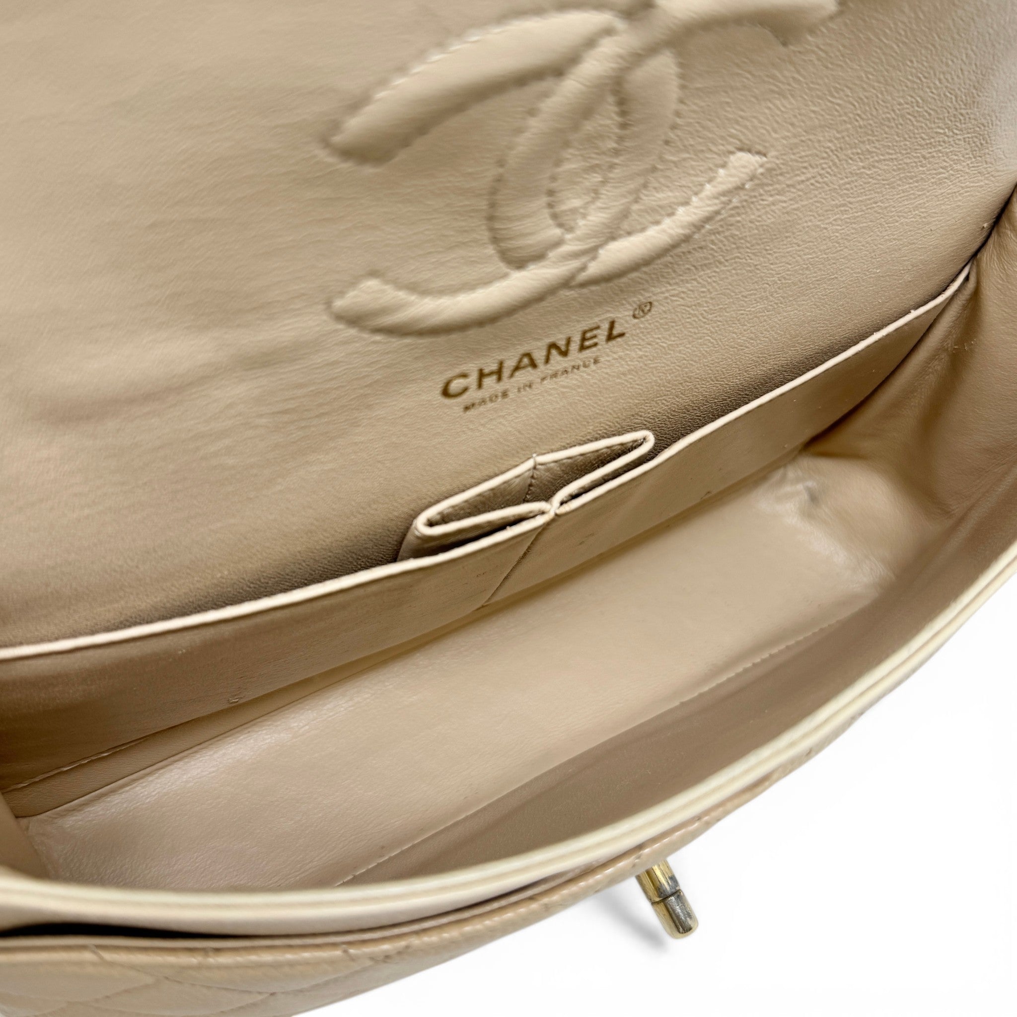 Chanel Beige Medium Classic Flap