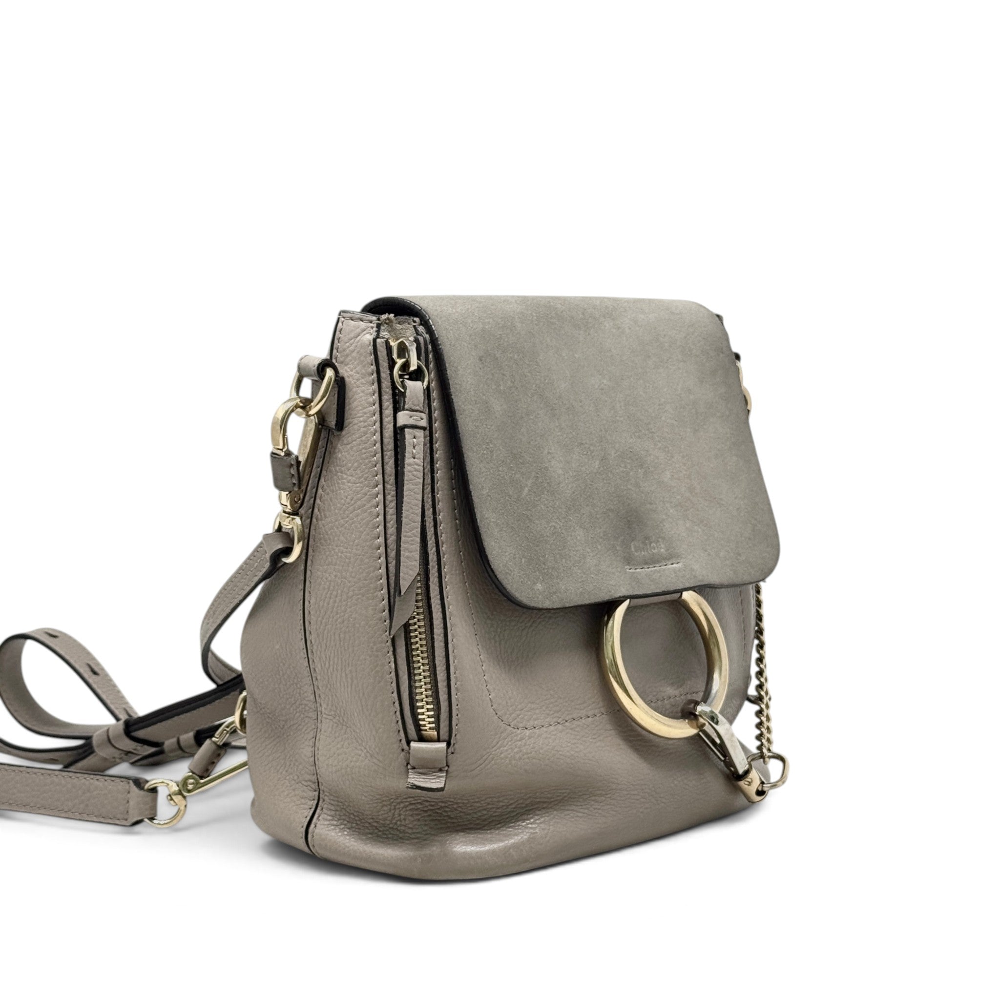 Chloe Grey Small Faye Backpack