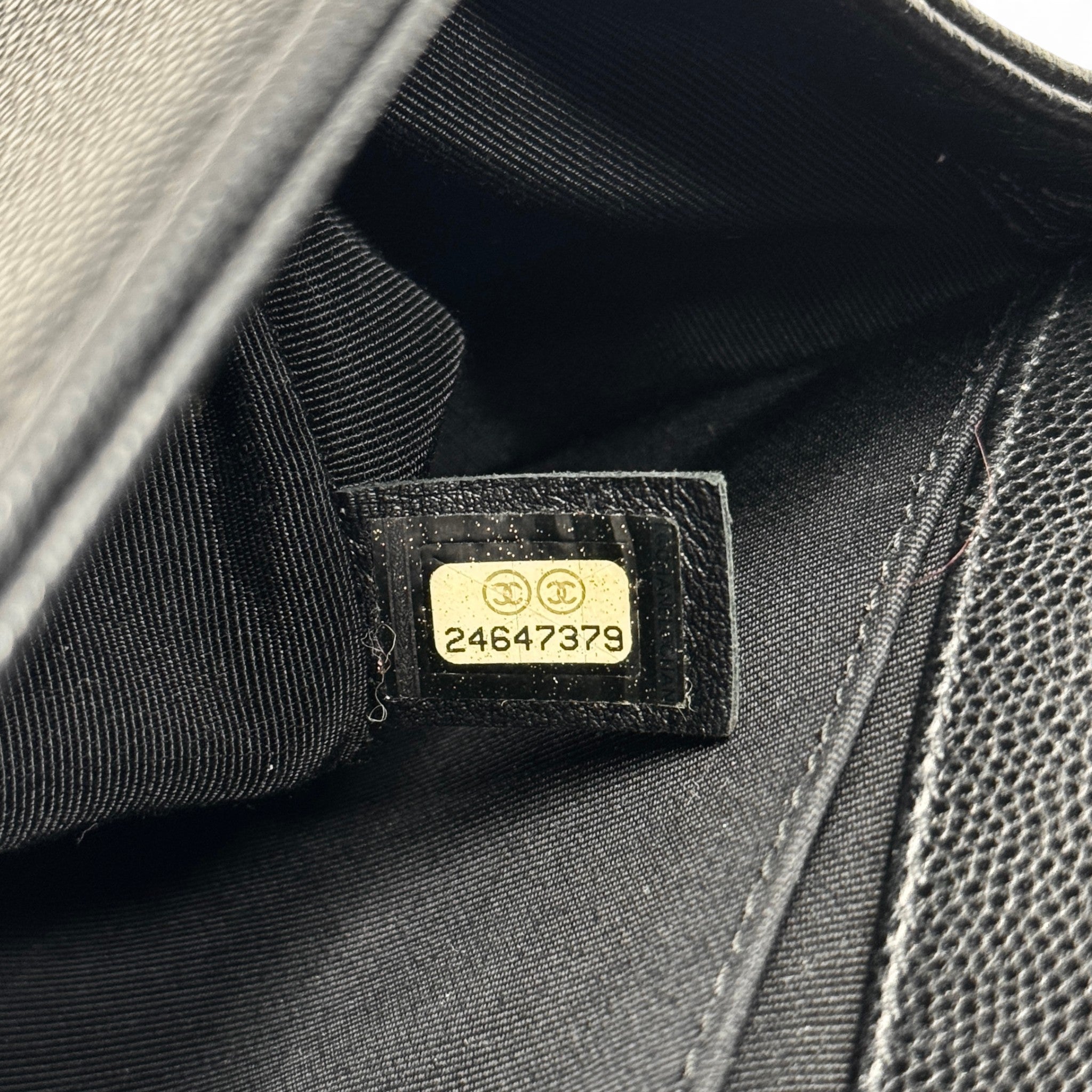 Chanel Black Chevron Medium Boy Bag
