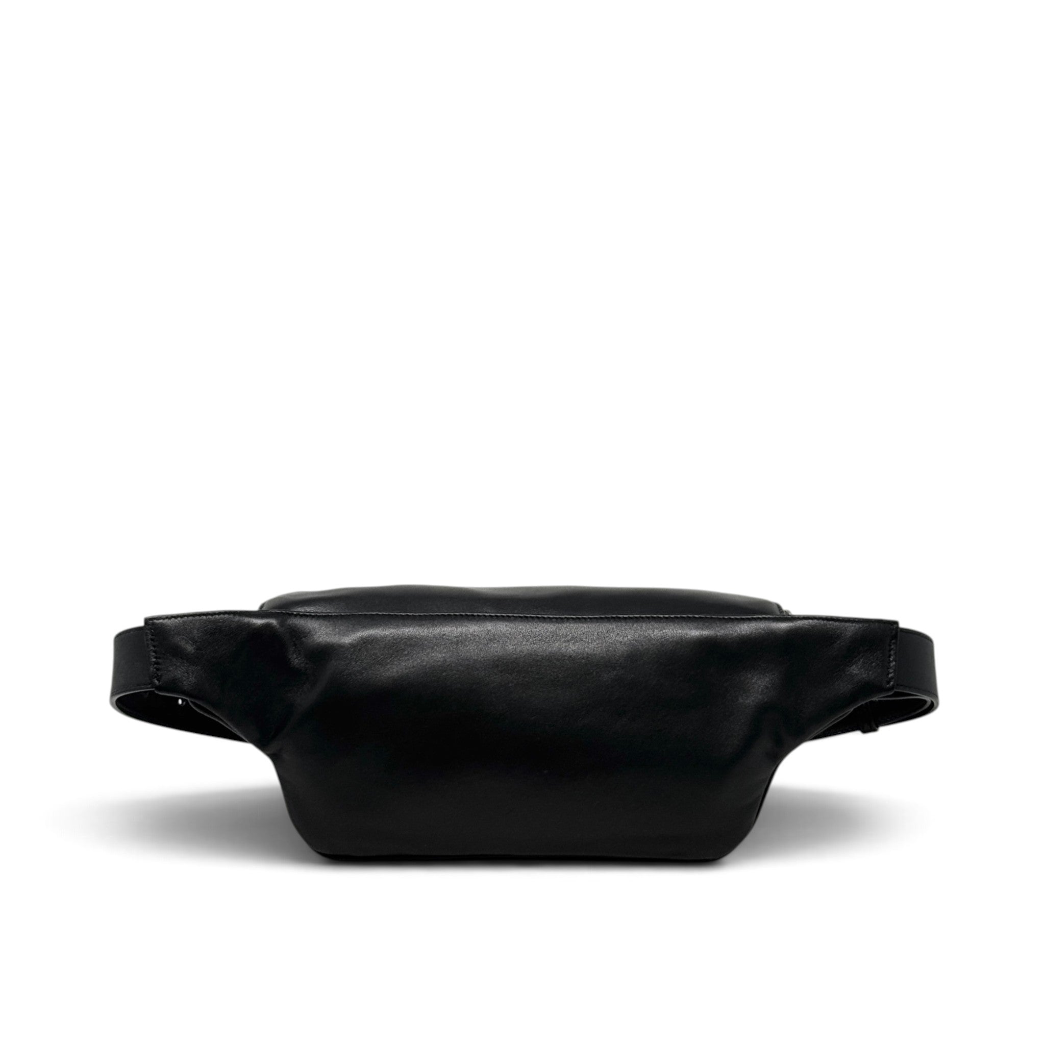 Saint Laurent Black Cassandre Classic Belt Bag