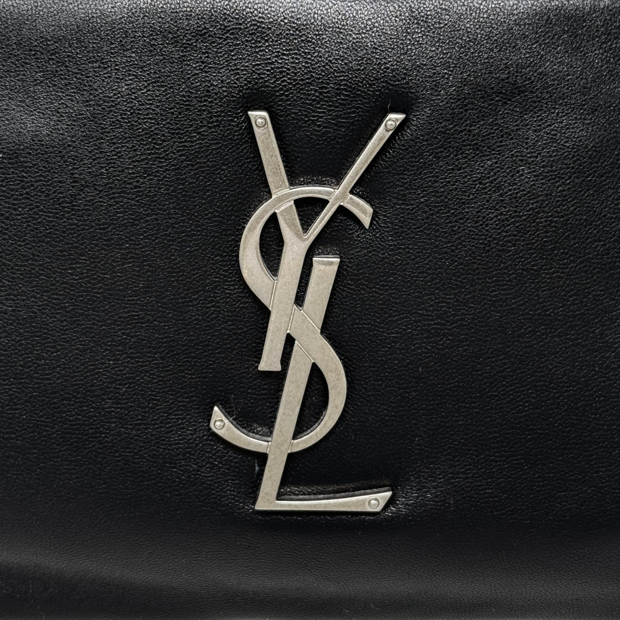 Saint Laurent Black Cassandre Classic Belt Bag