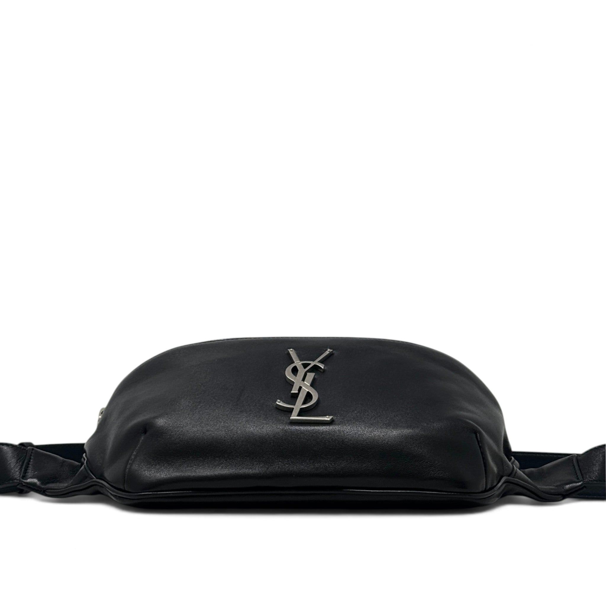 Saint Laurent Black Cassandre Classic Belt Bag