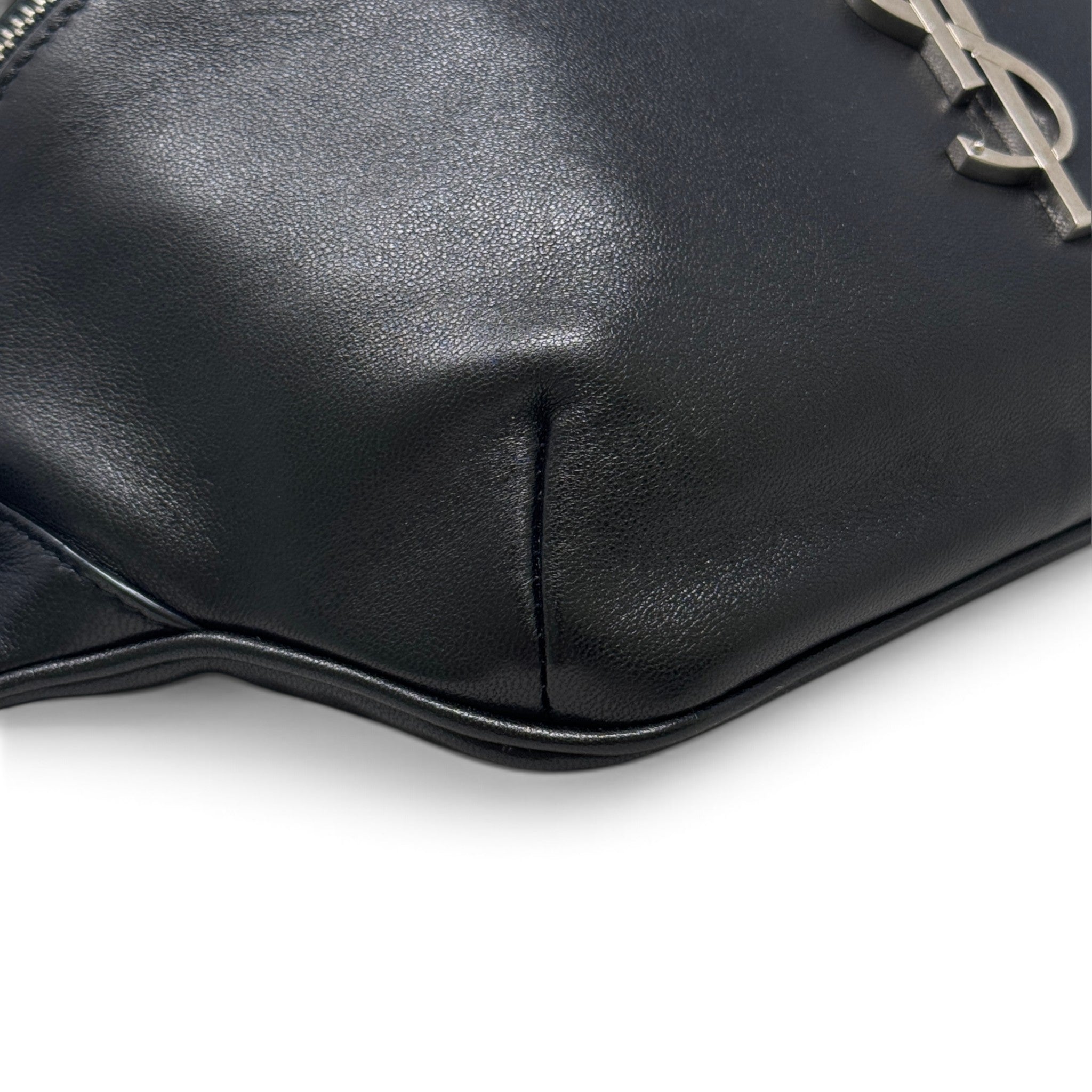 Saint Laurent Black Cassandre Classic Belt Bag