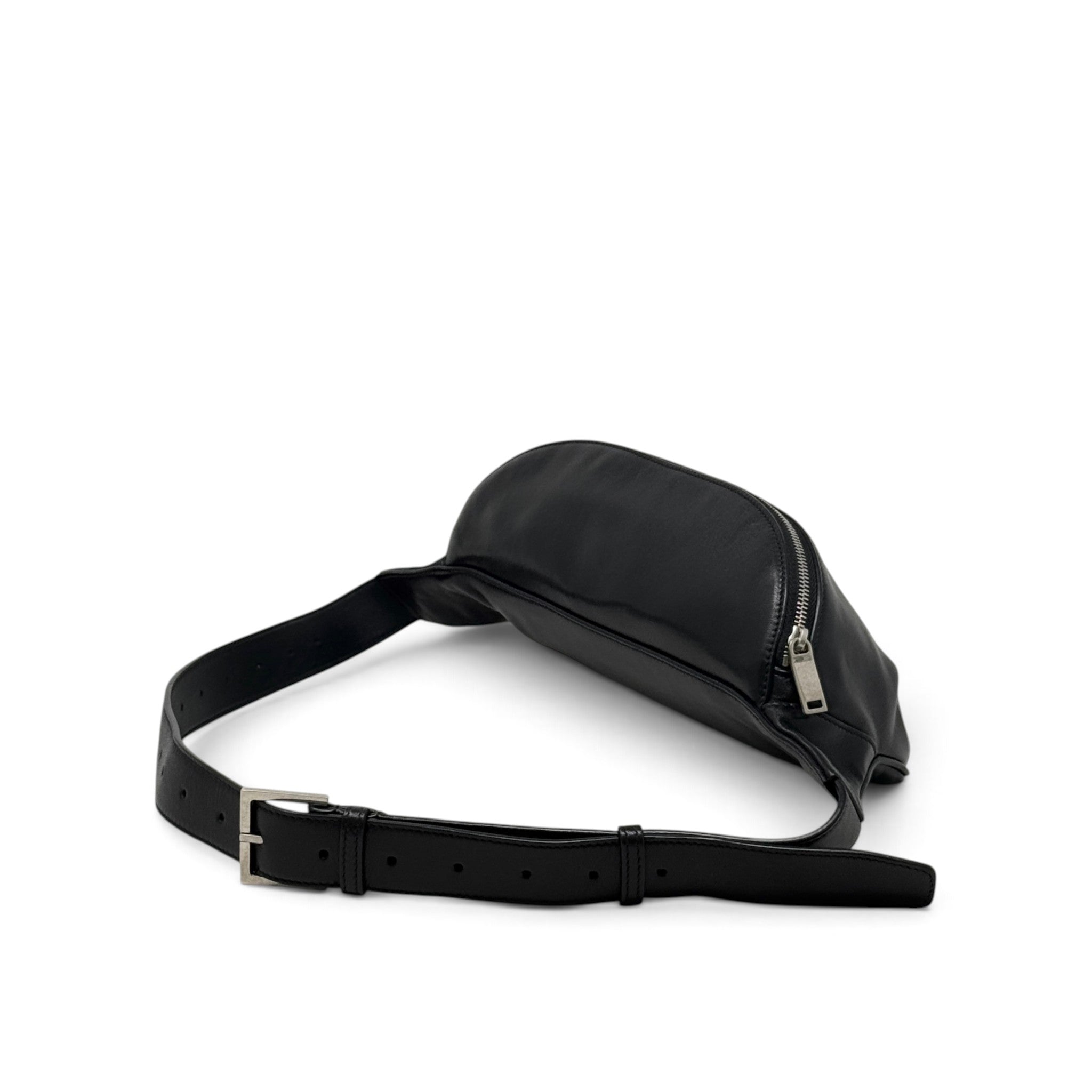 Saint Laurent Black Cassandre Classic Belt Bag