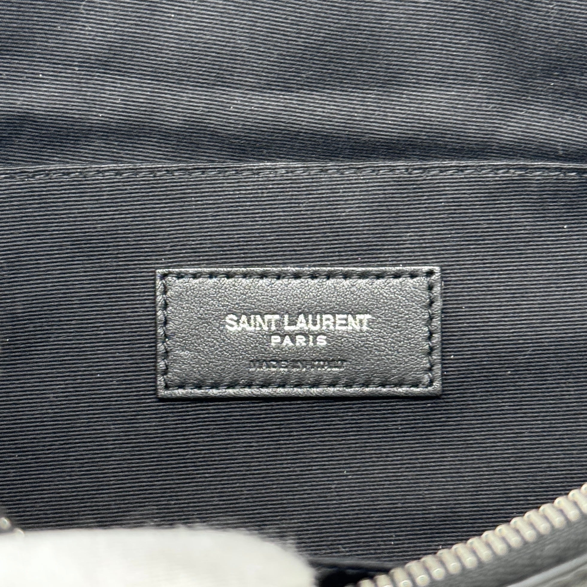 Saint Laurent Black Cassandre Classic Belt Bag