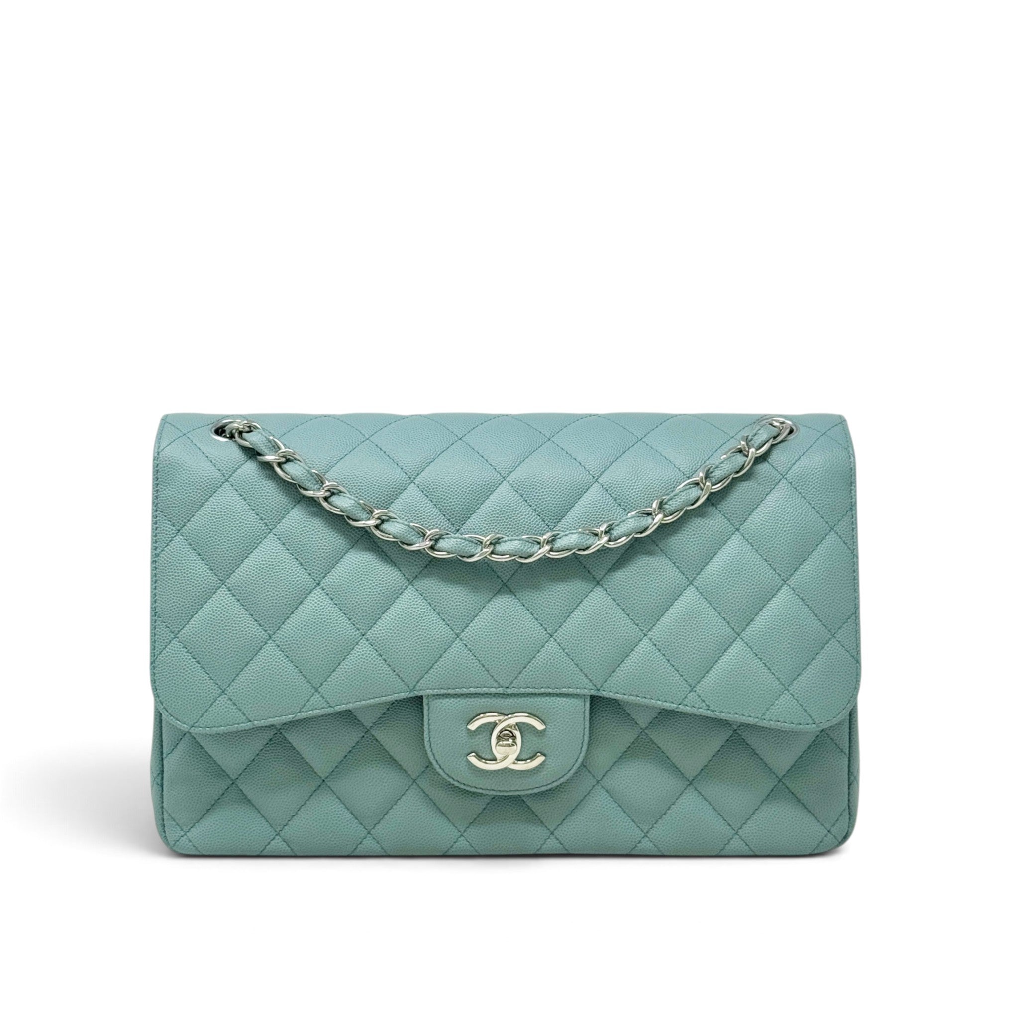 Chanel Blue Jumbo Classic Flap