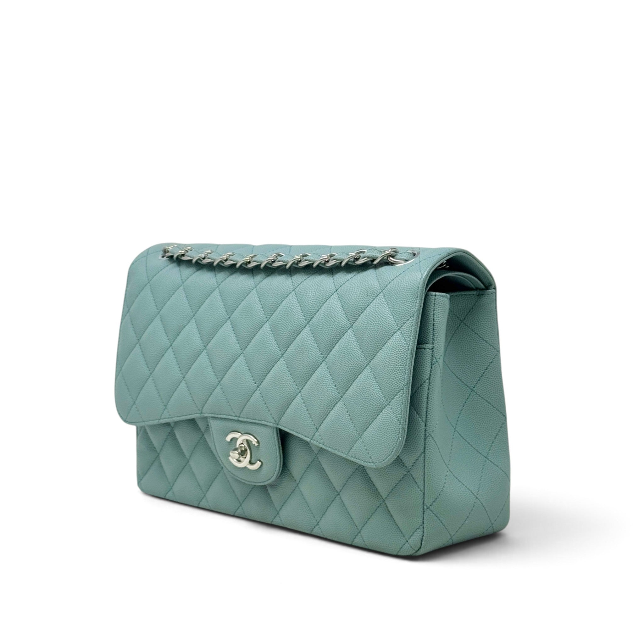 Chanel Blue Jumbo Classic Flap