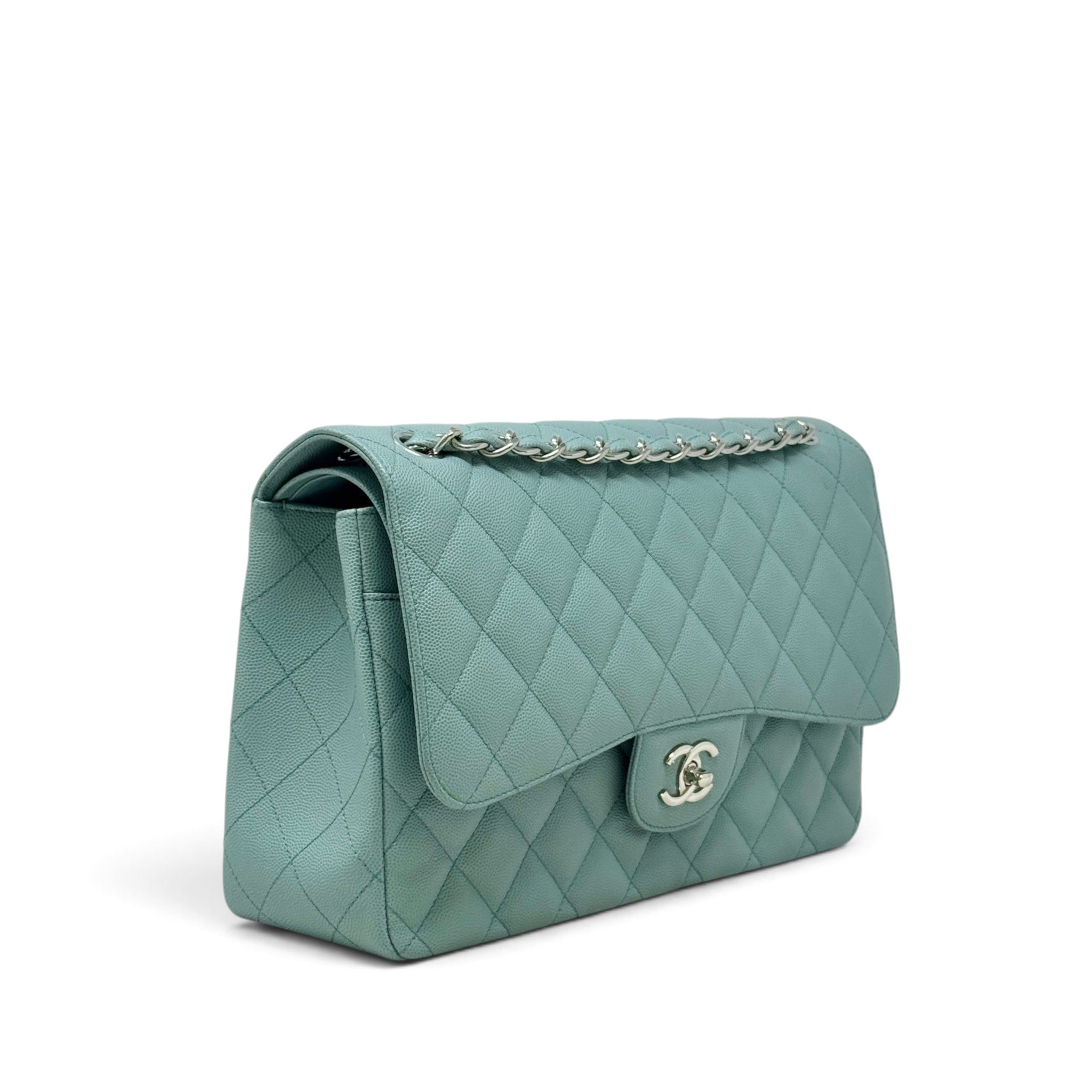 Chanel Blue Jumbo Classic Flap