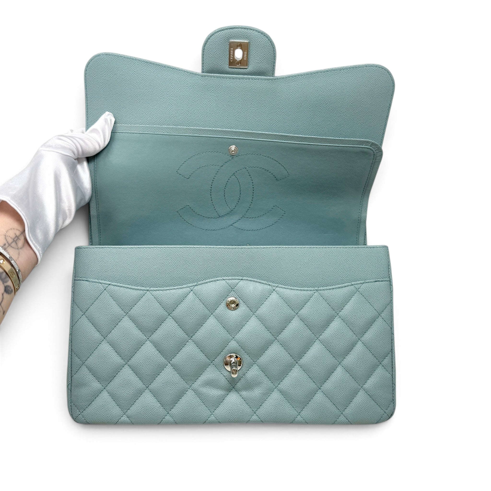 Chanel Blue Jumbo Classic Flap