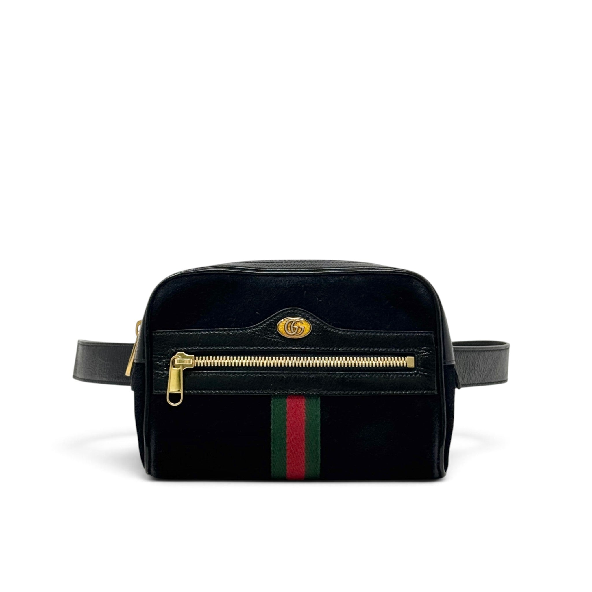 Gucci Black Suede Mini Ophidia Belt Bag