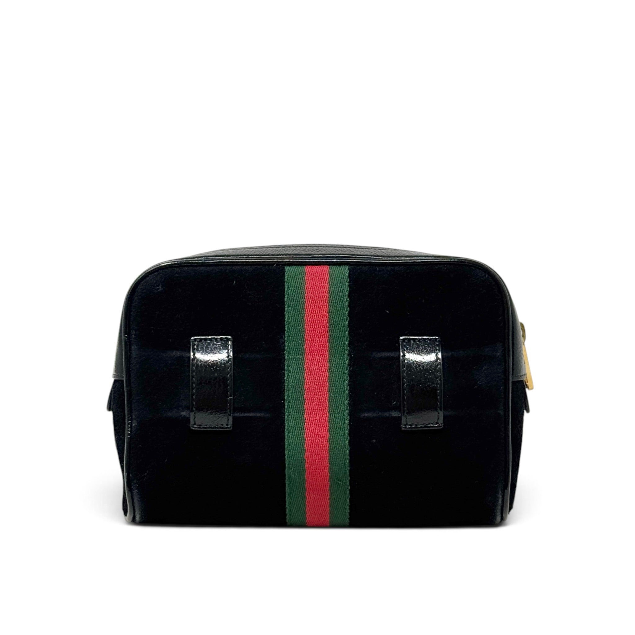 Gucci Black Suede Mini Ophidia Belt Bag
