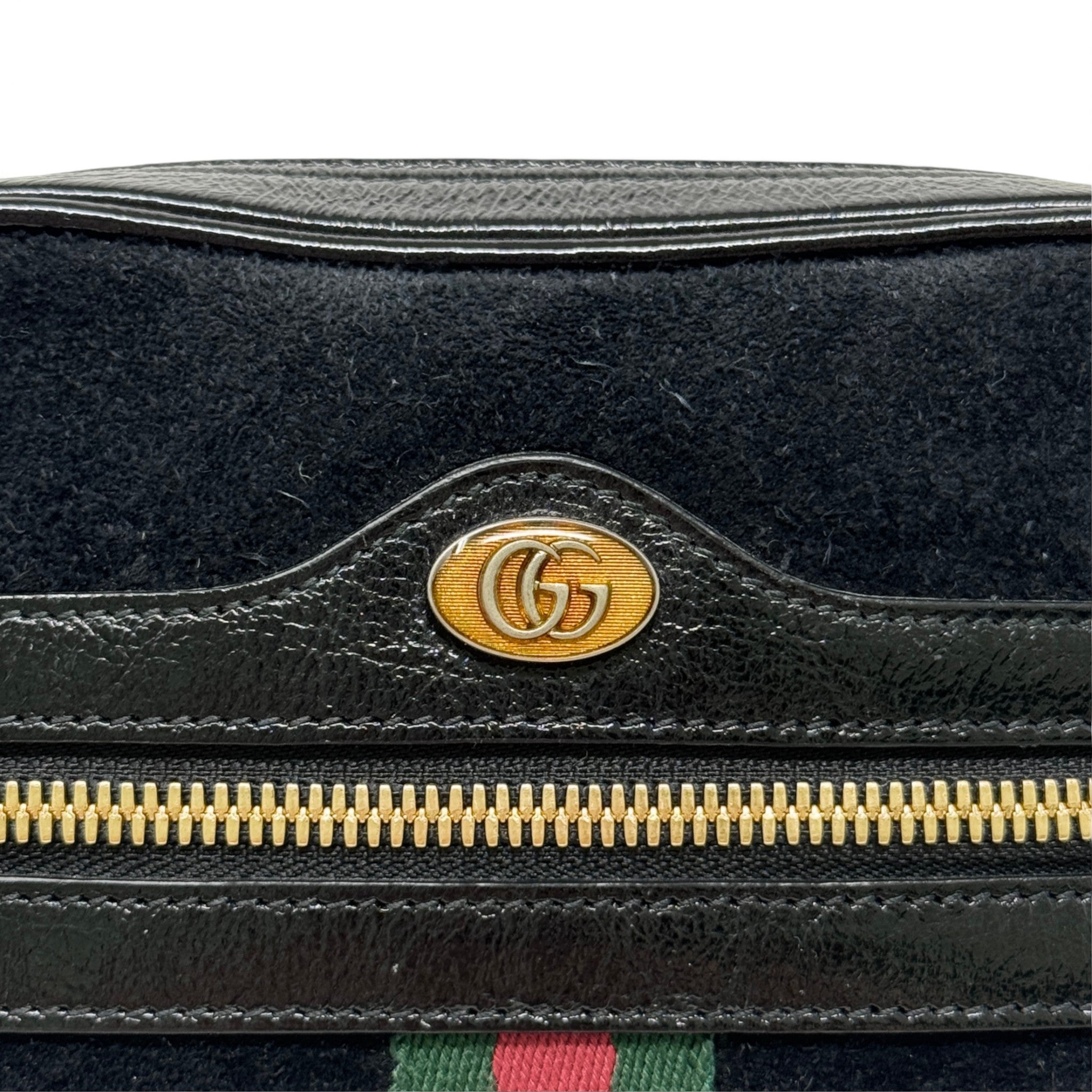 Gucci Black Suede Mini Ophidia Belt Bag
