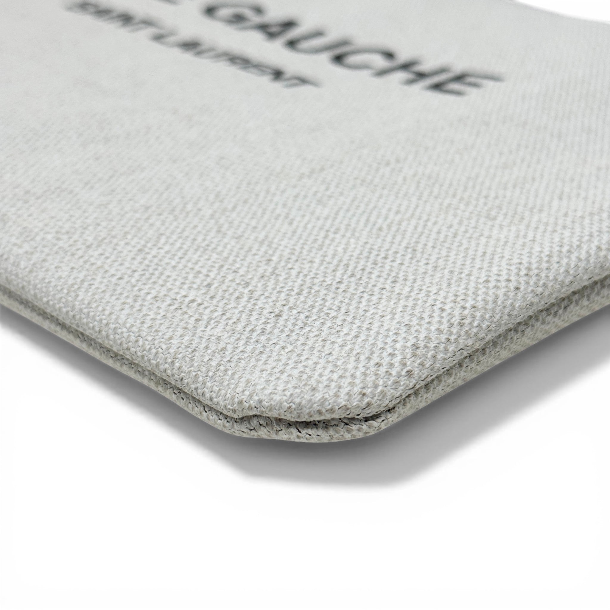Saint Laurent Black Canvas Rive Gauche Zippered Pouch