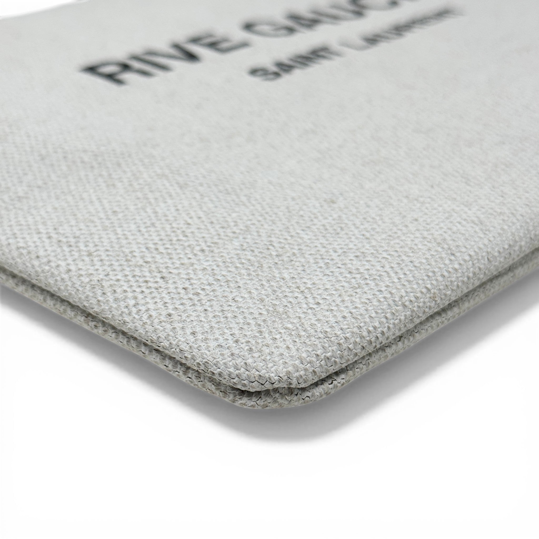 Saint Laurent Black Canvas Rive Gauche Zippered Pouch