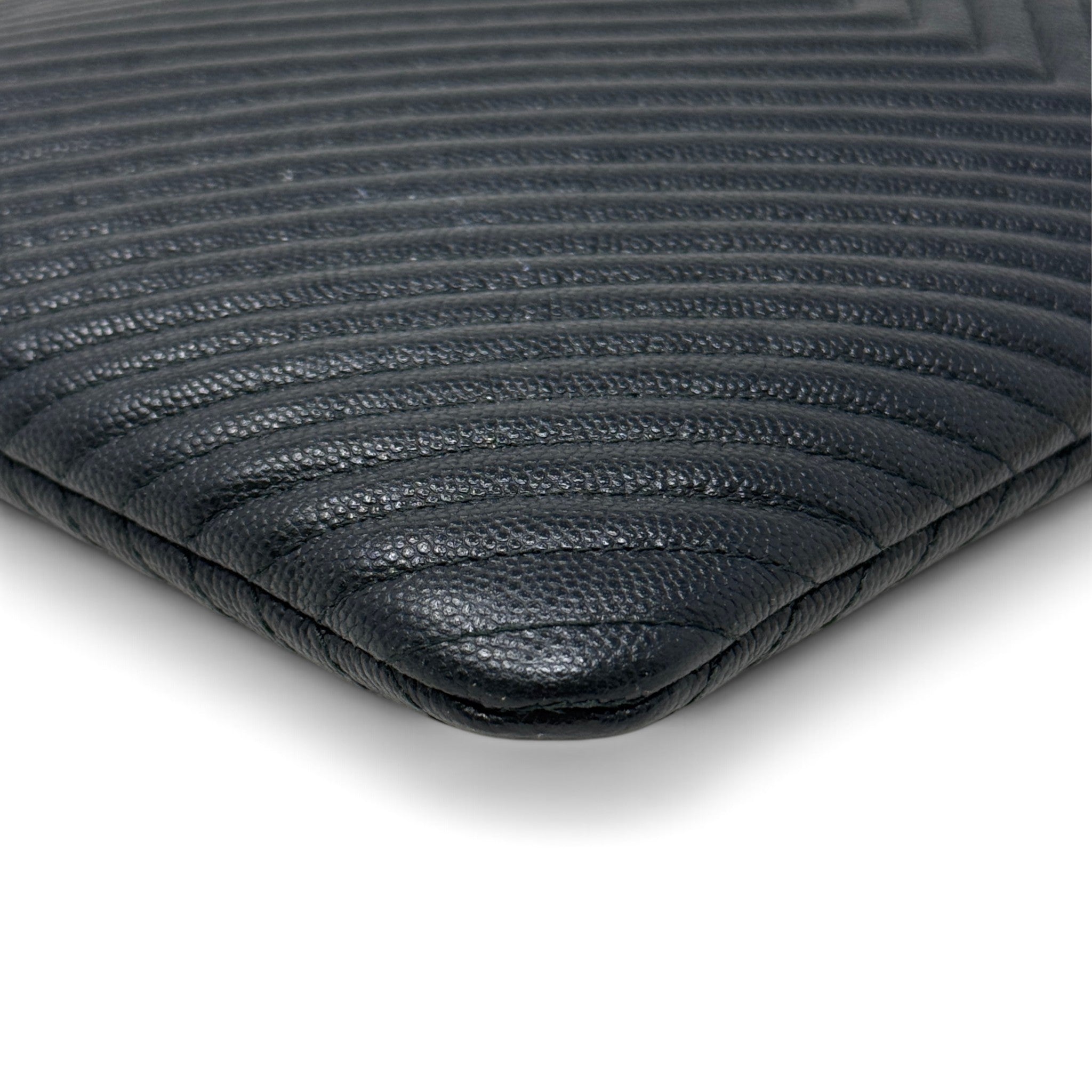 Chanel Black Medium Boy O-Case Pouch
