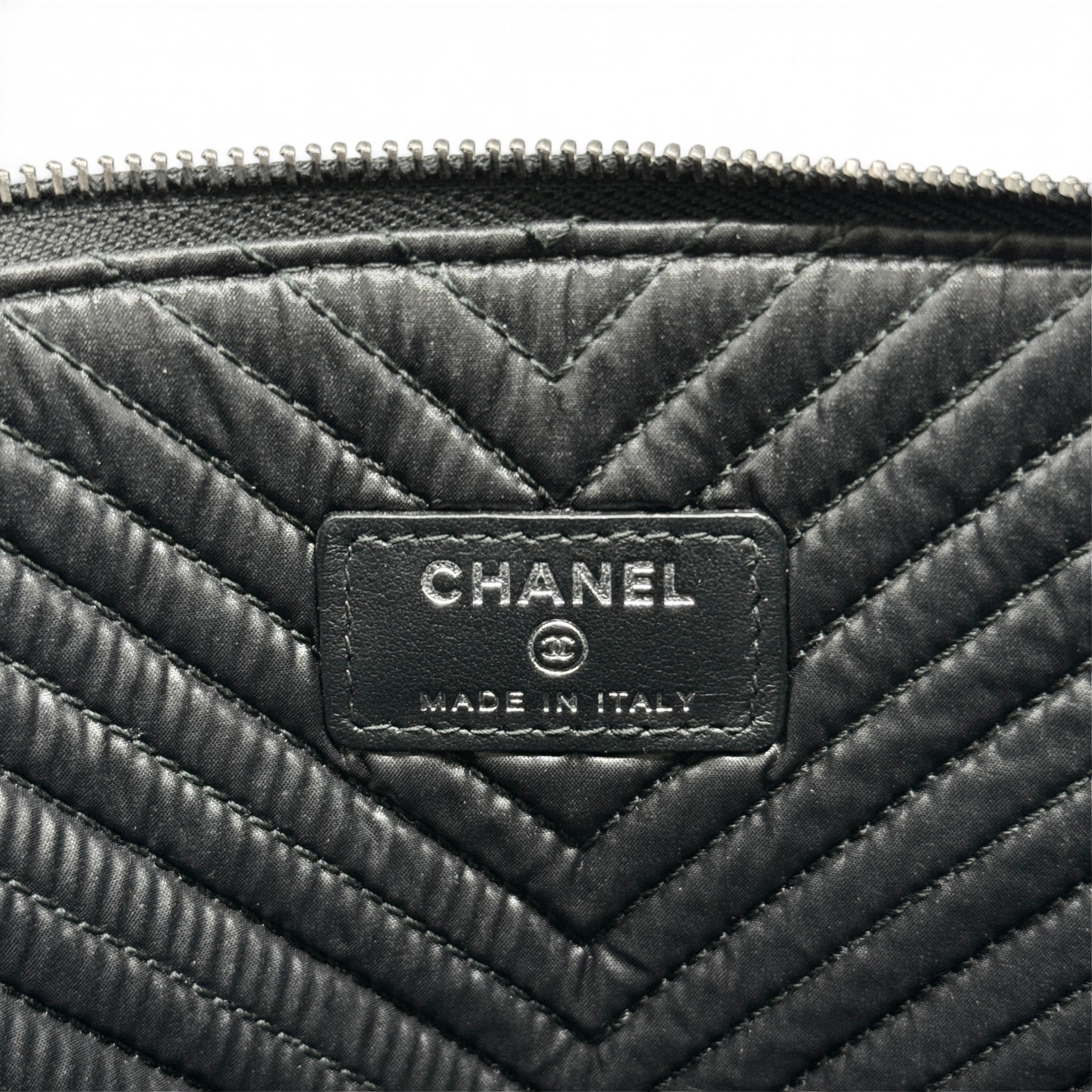Chanel Black Medium Boy O-Case Pouch