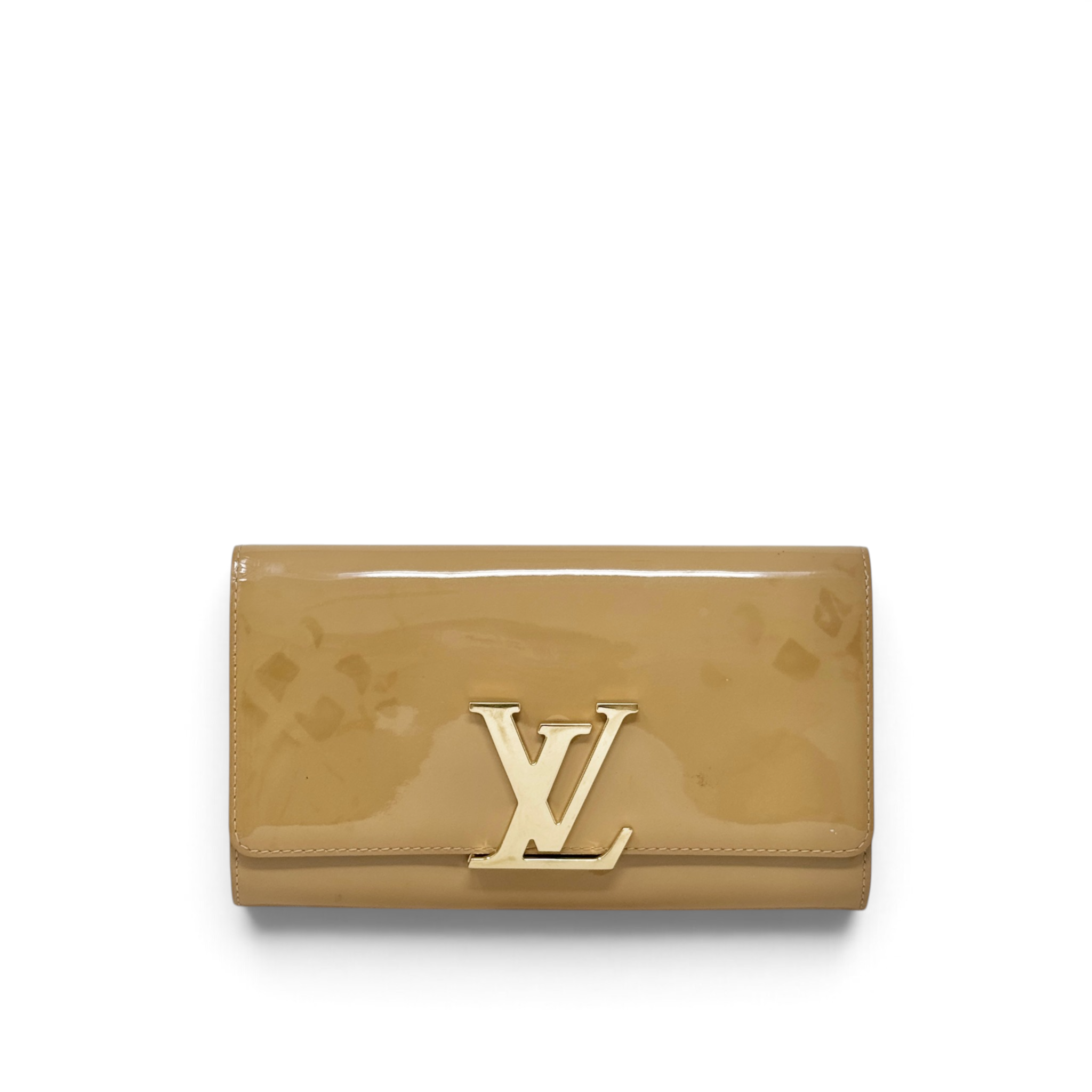 Louis Vuitton Beige Vernis Louise Clutch