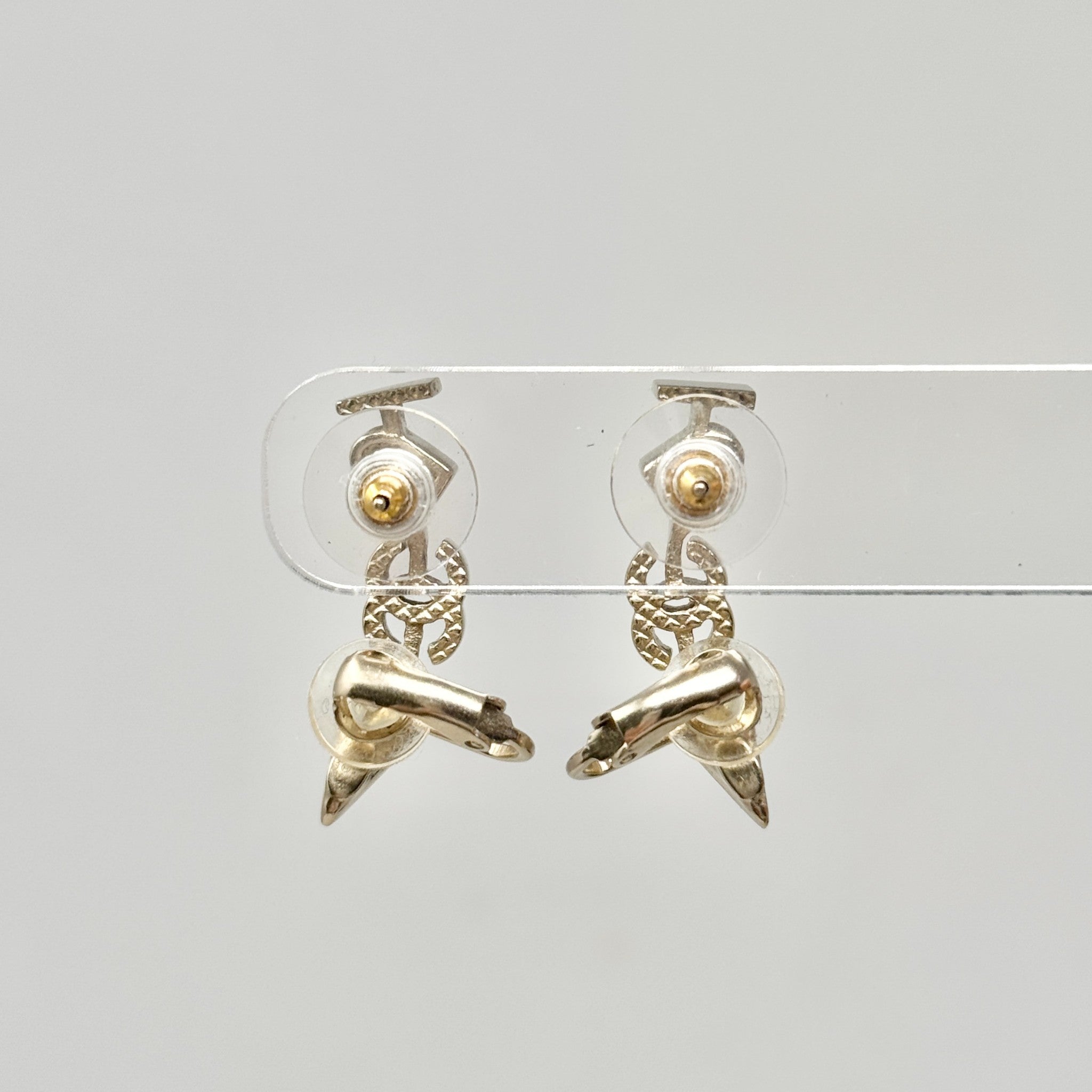 Chanel Gold CC Ear Climbers Earrings