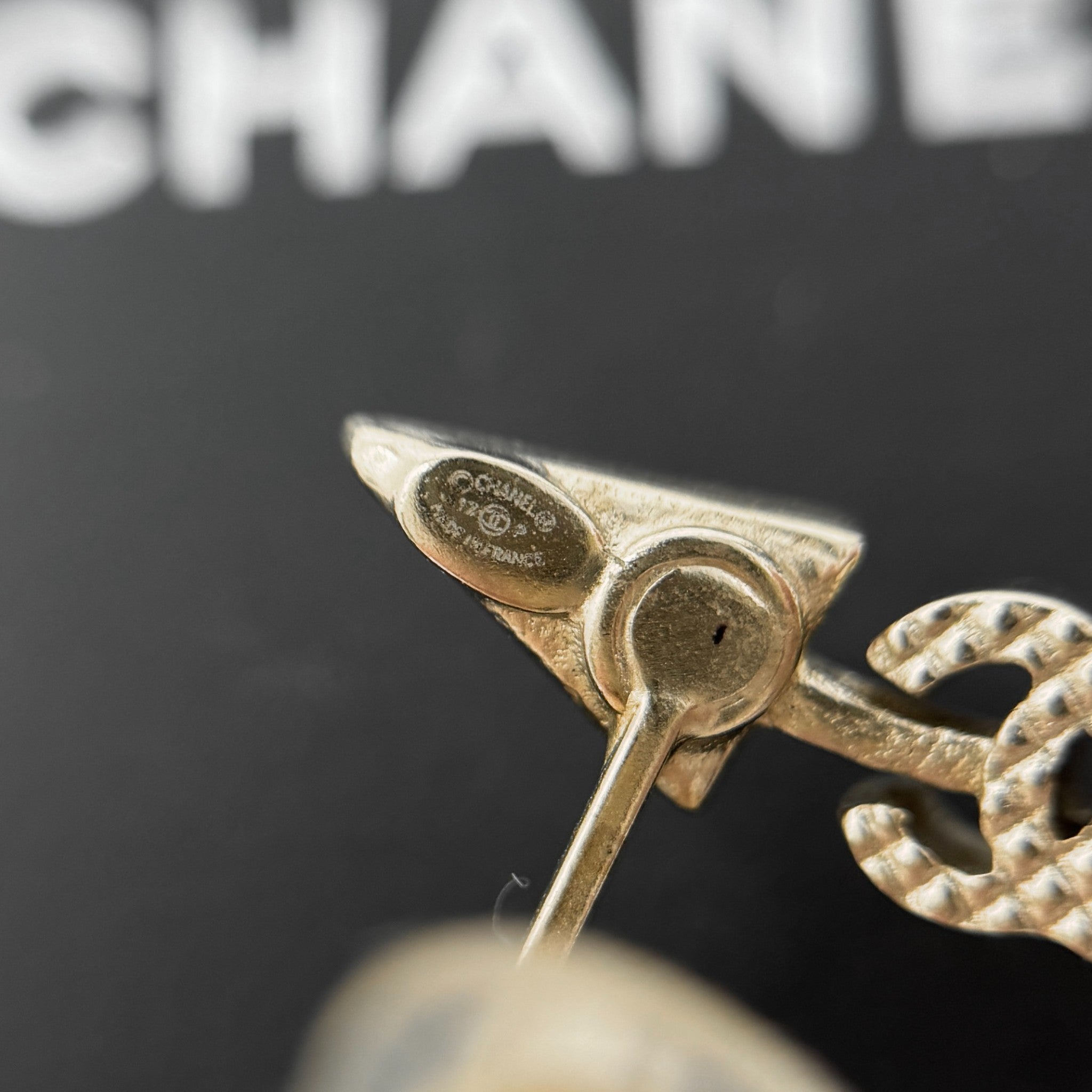 Chanel Gold CC Ear Climbers Earrings