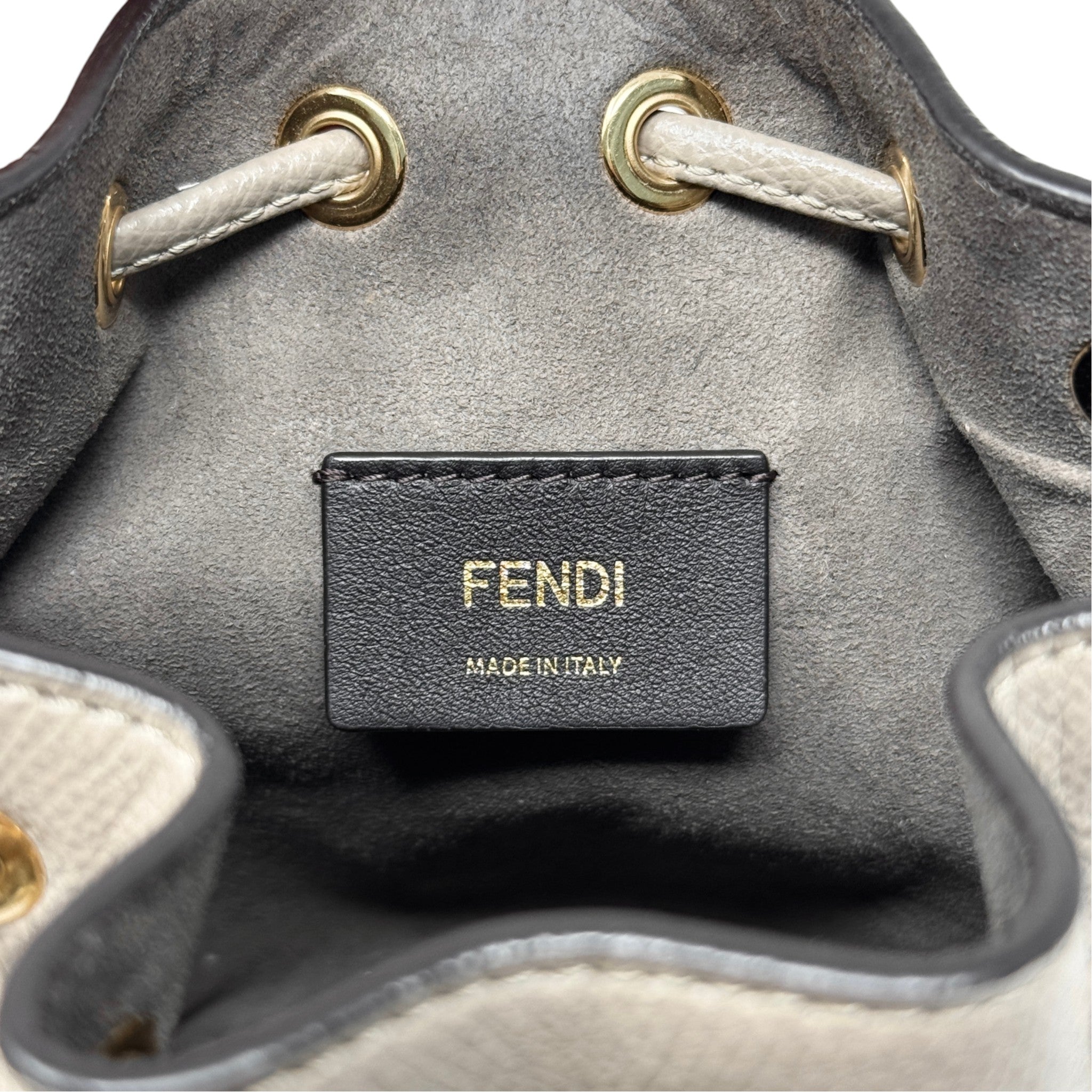 Fendi Grey Small Mon Tresor Bucket Bag