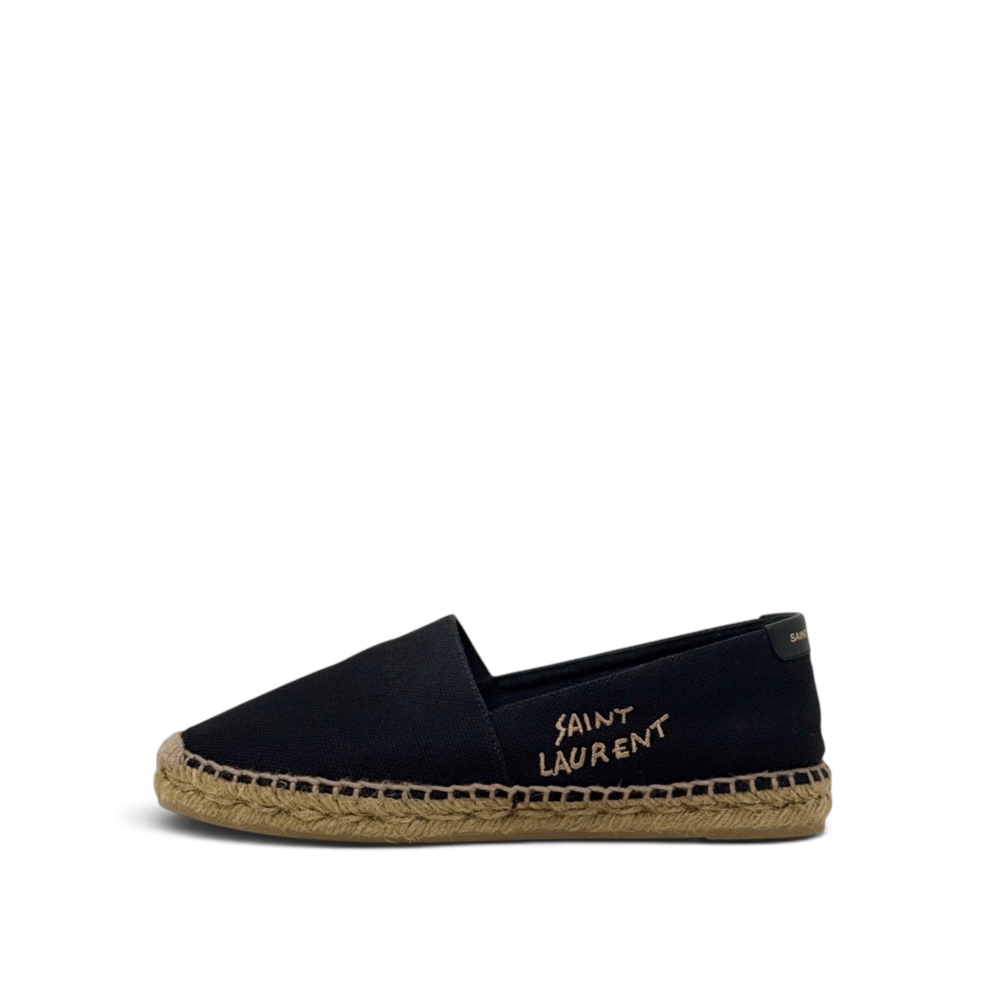 Saint Laurent Black Logo Espadrilles 37