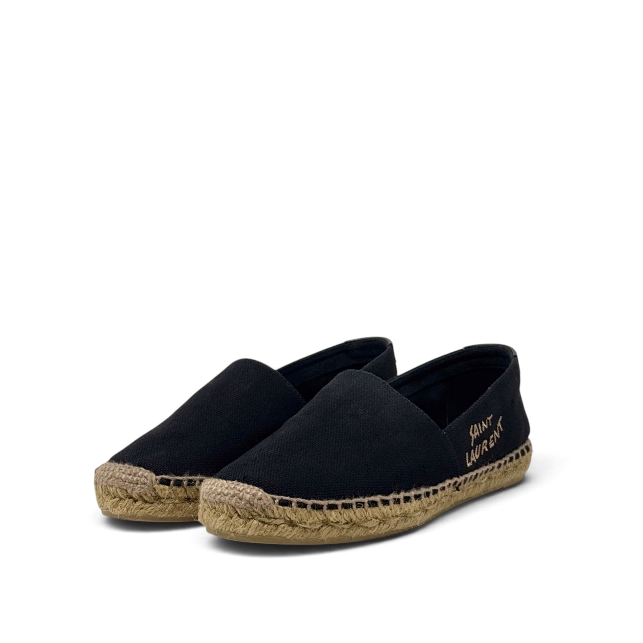 Saint Laurent Black Logo Espadrilles 37
