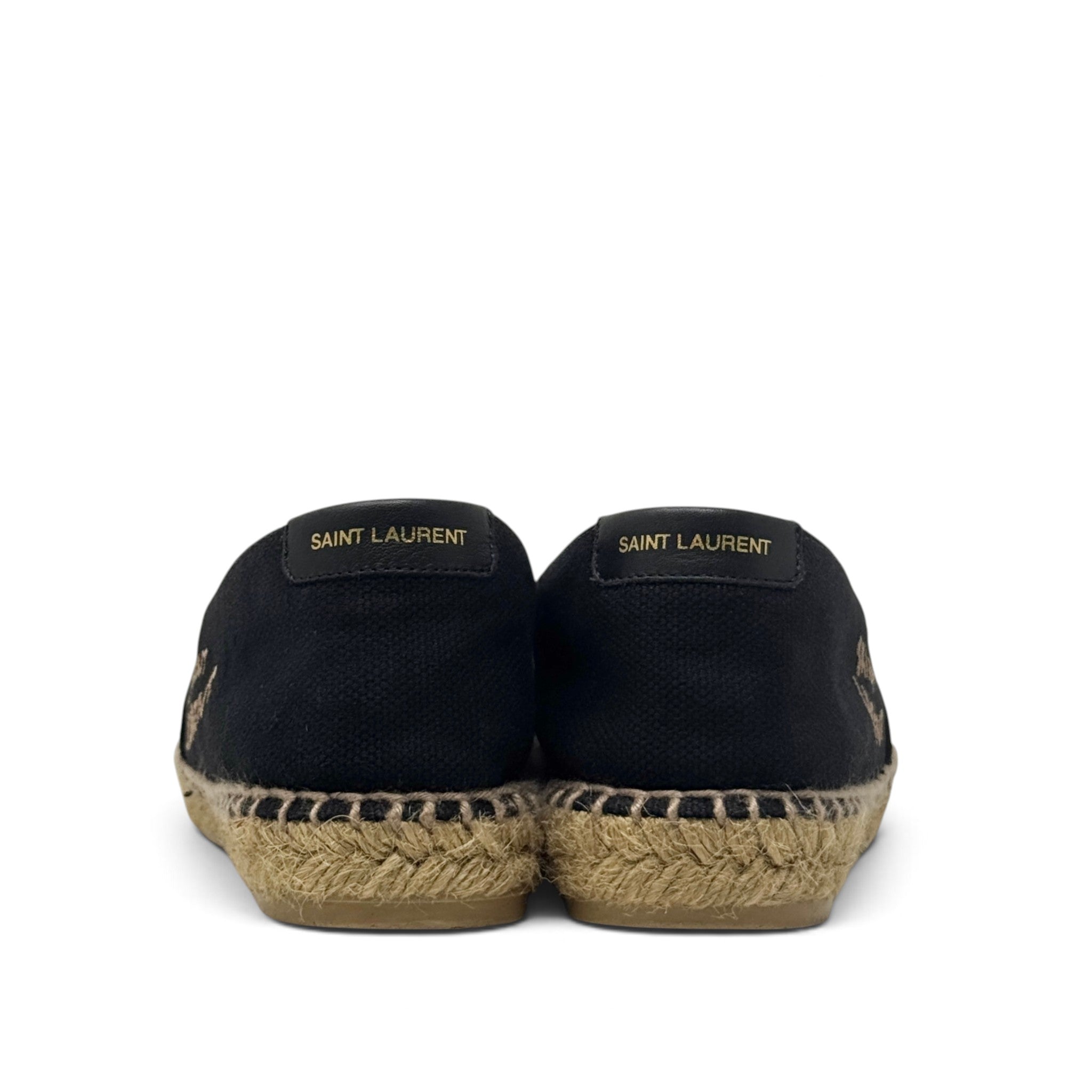 Saint Laurent Black Logo Espadrilles 37