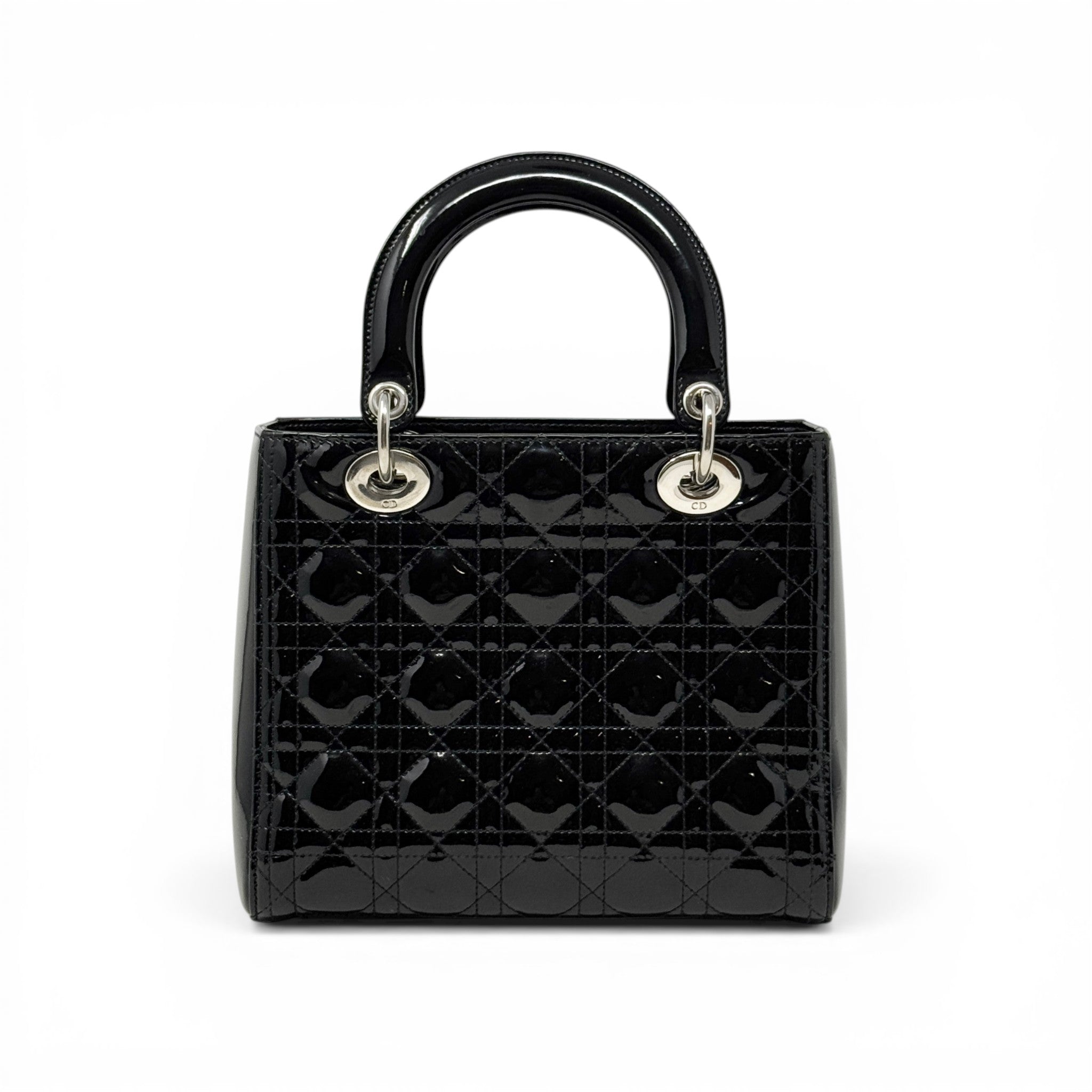 Dior Black Patent Medium Lady Dior
