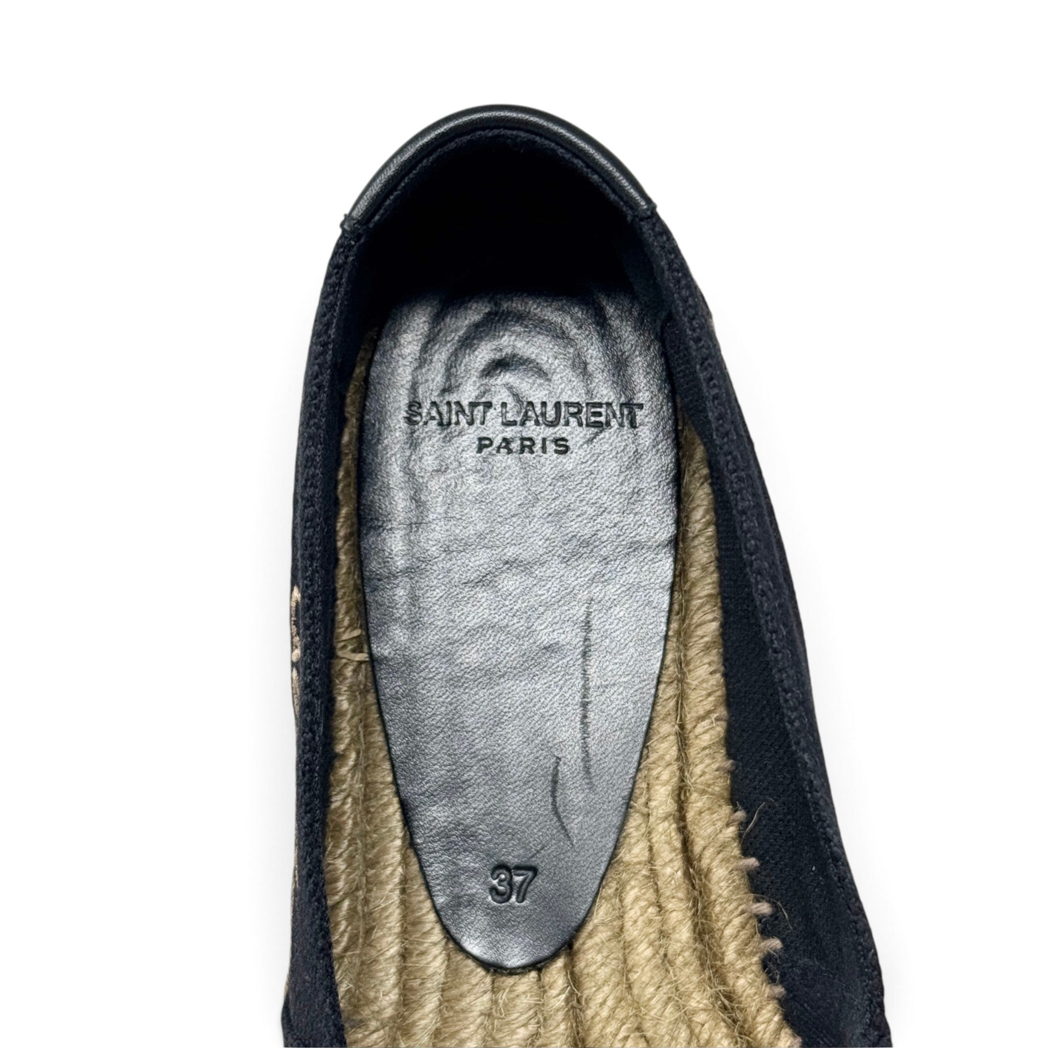 Saint Laurent Black Logo Espadrilles 37