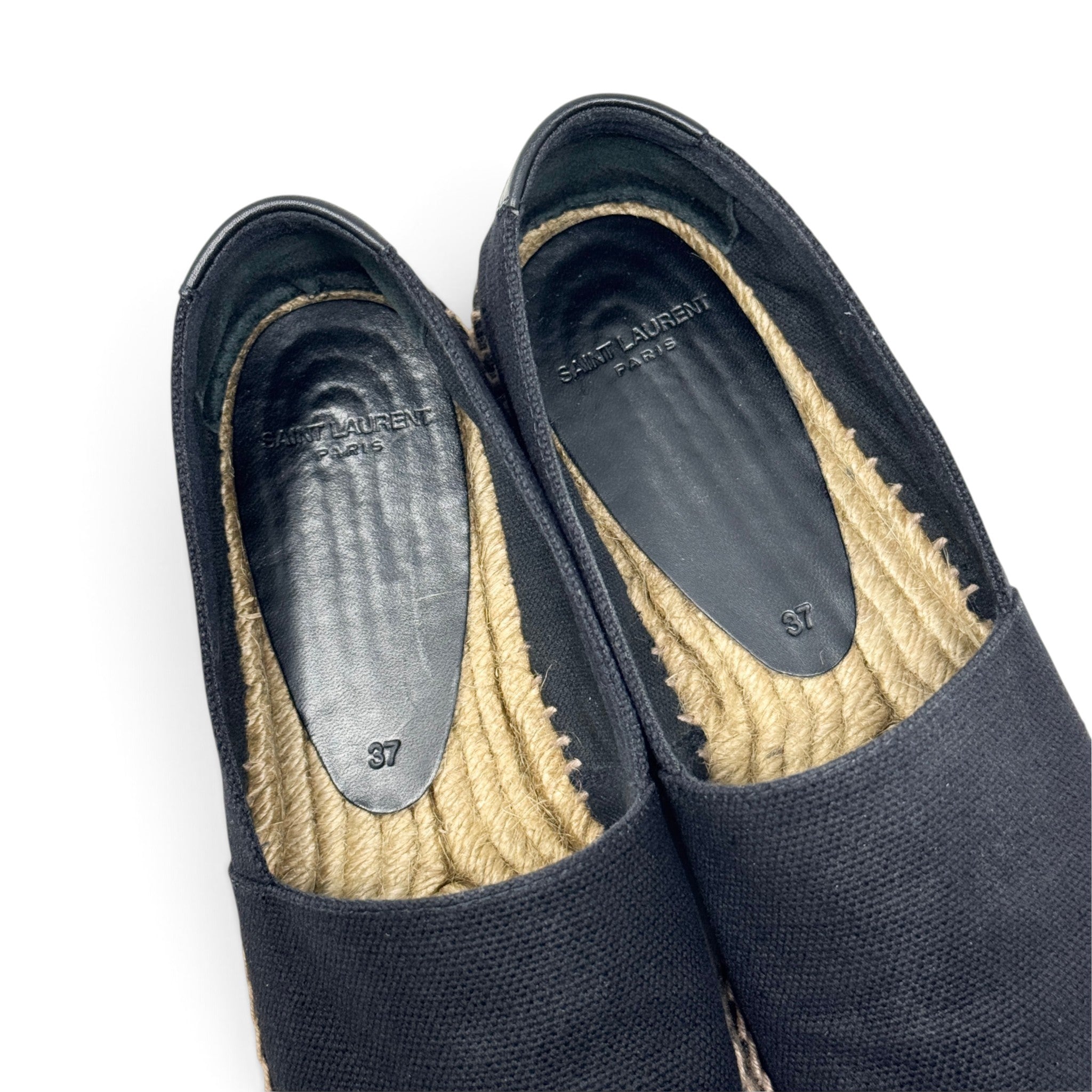 Saint Laurent Black Logo Espadrilles 37