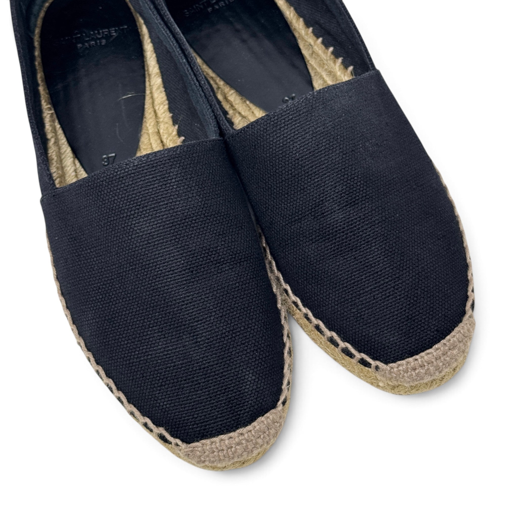 Saint Laurent Black Logo Espadrilles 37