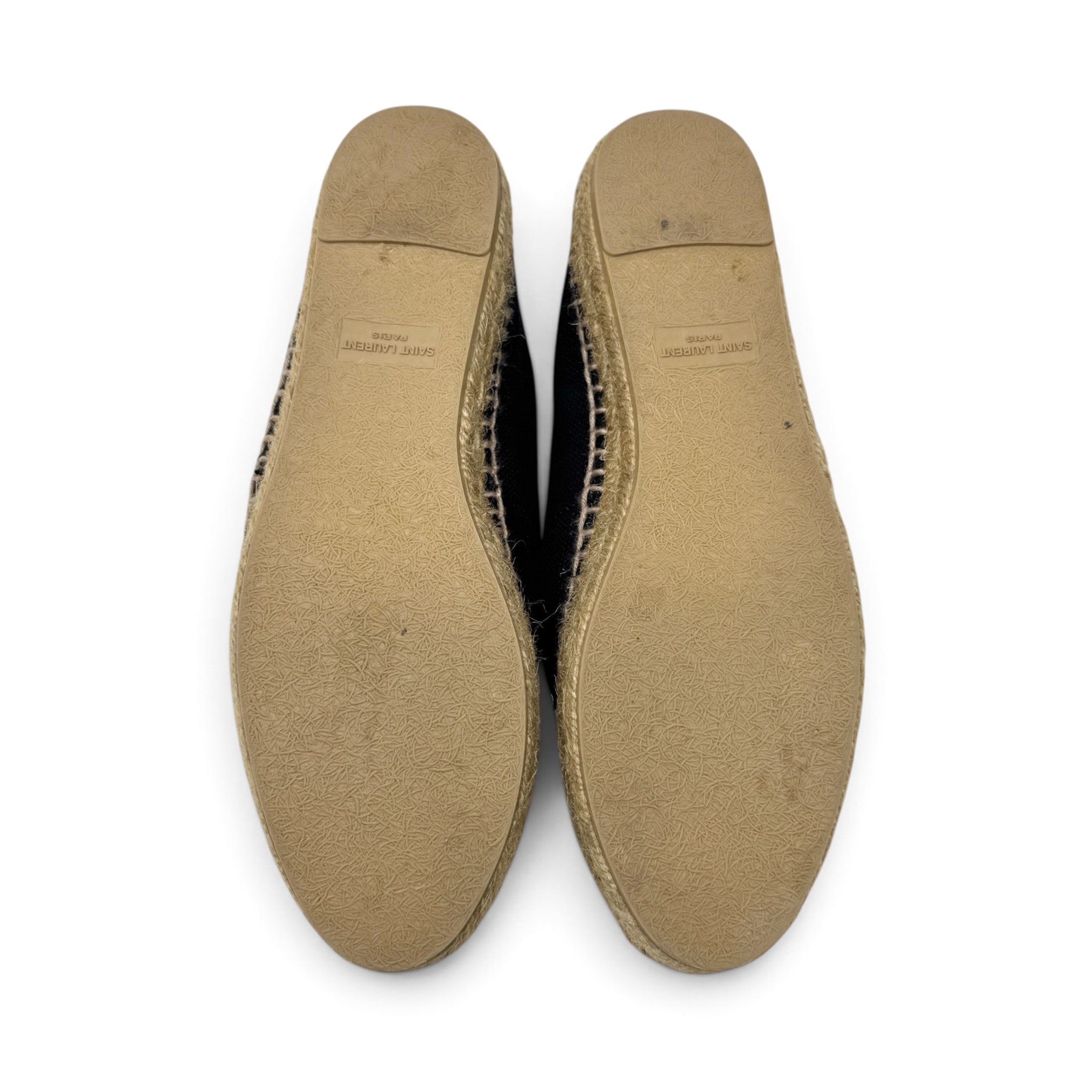 Saint Laurent Black Logo Espadrilles 37