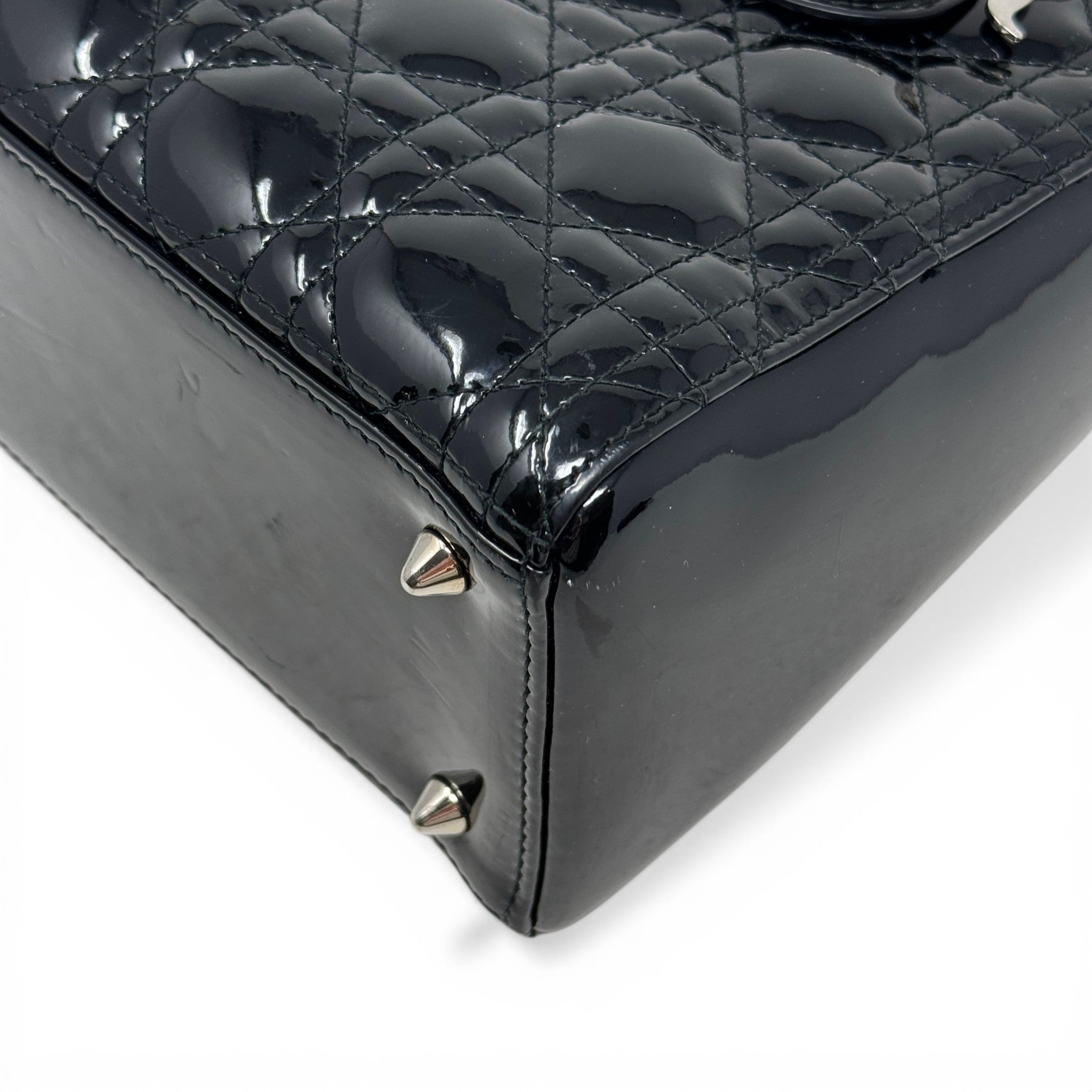 Dior Black Patent Medium Lady Dior