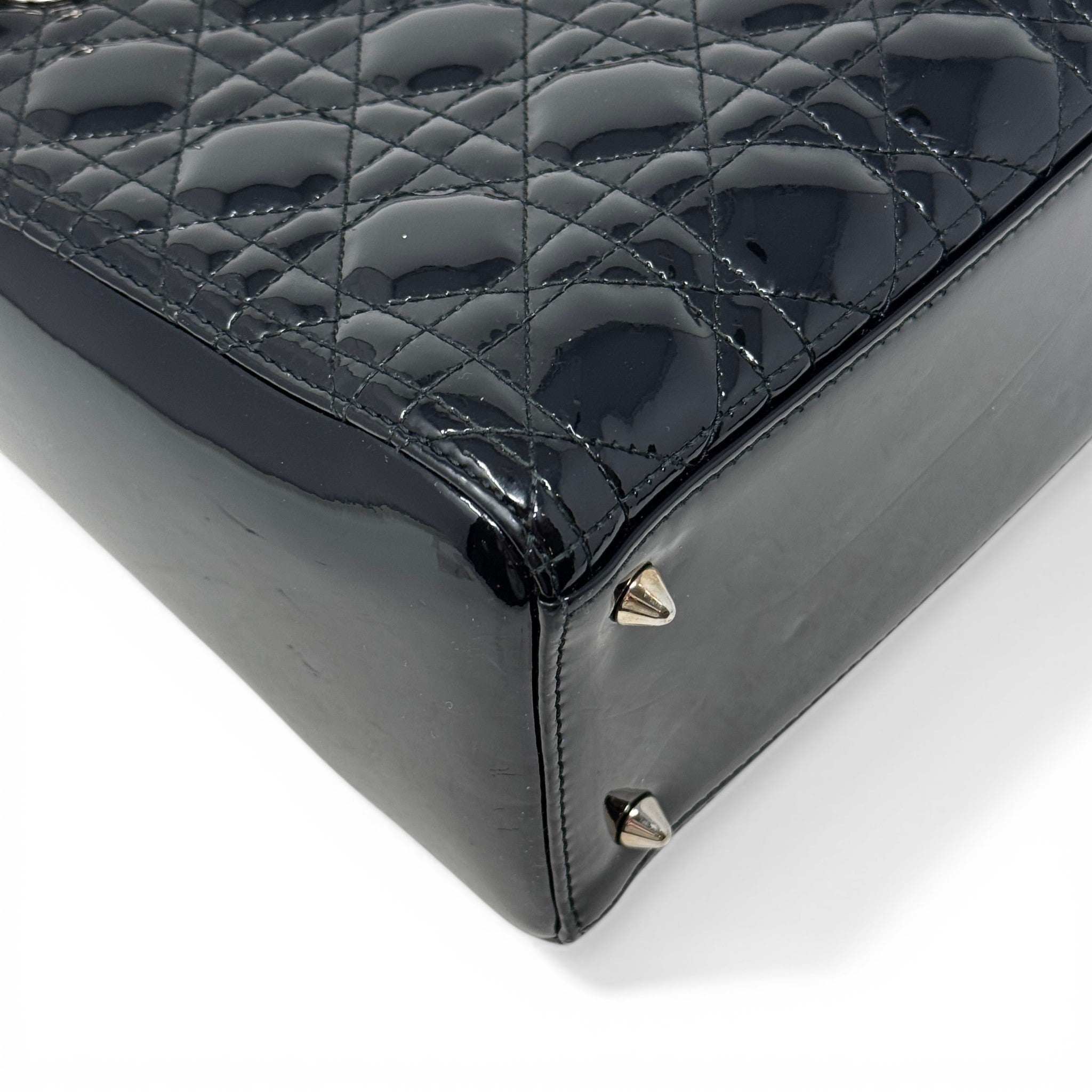 Dior Black Patent Medium Lady Dior
