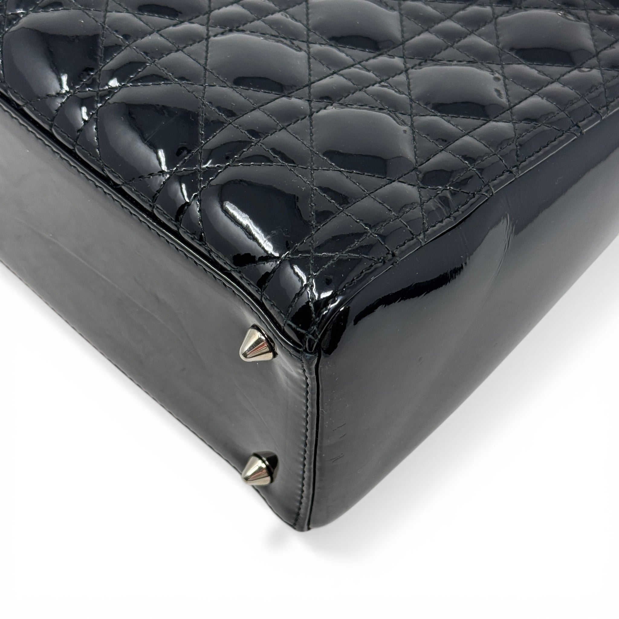 Dior Black Patent Medium Lady Dior