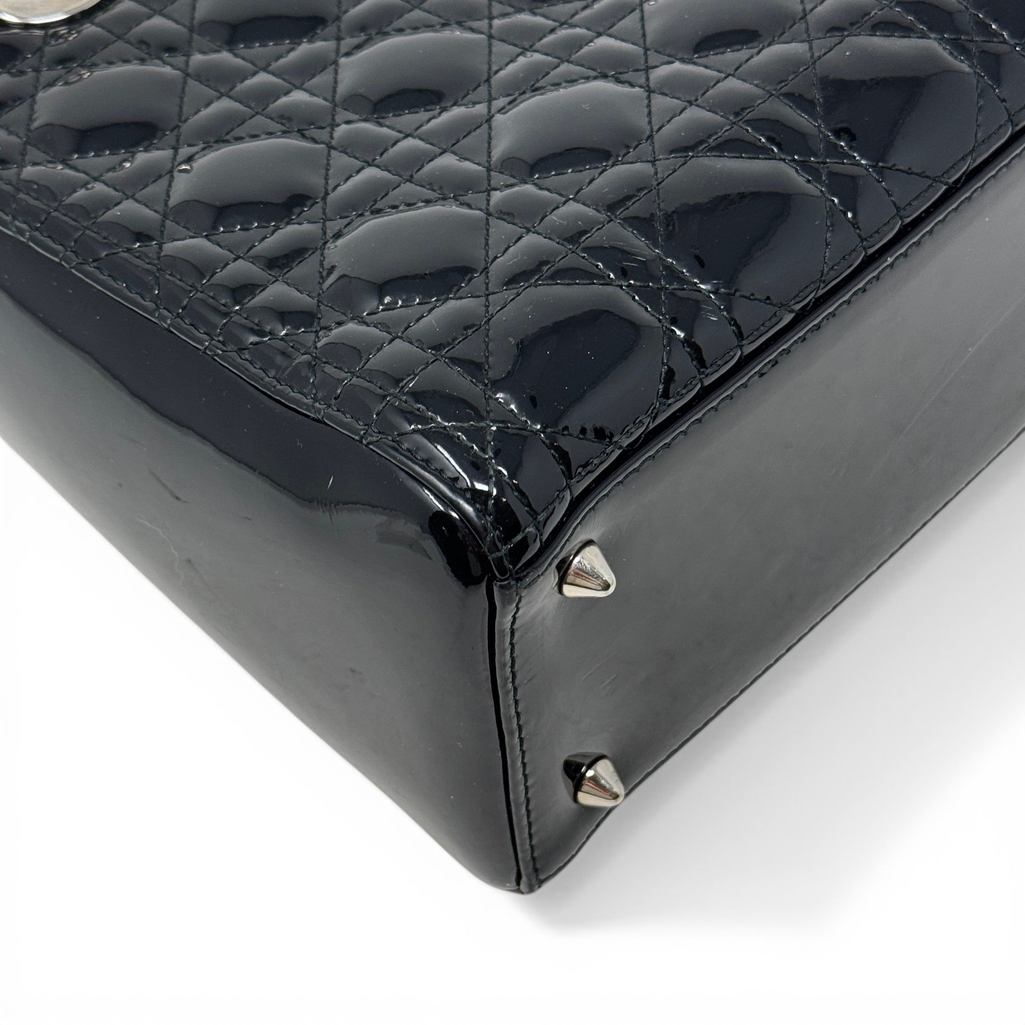 Dior Black Patent Medium Lady Dior
