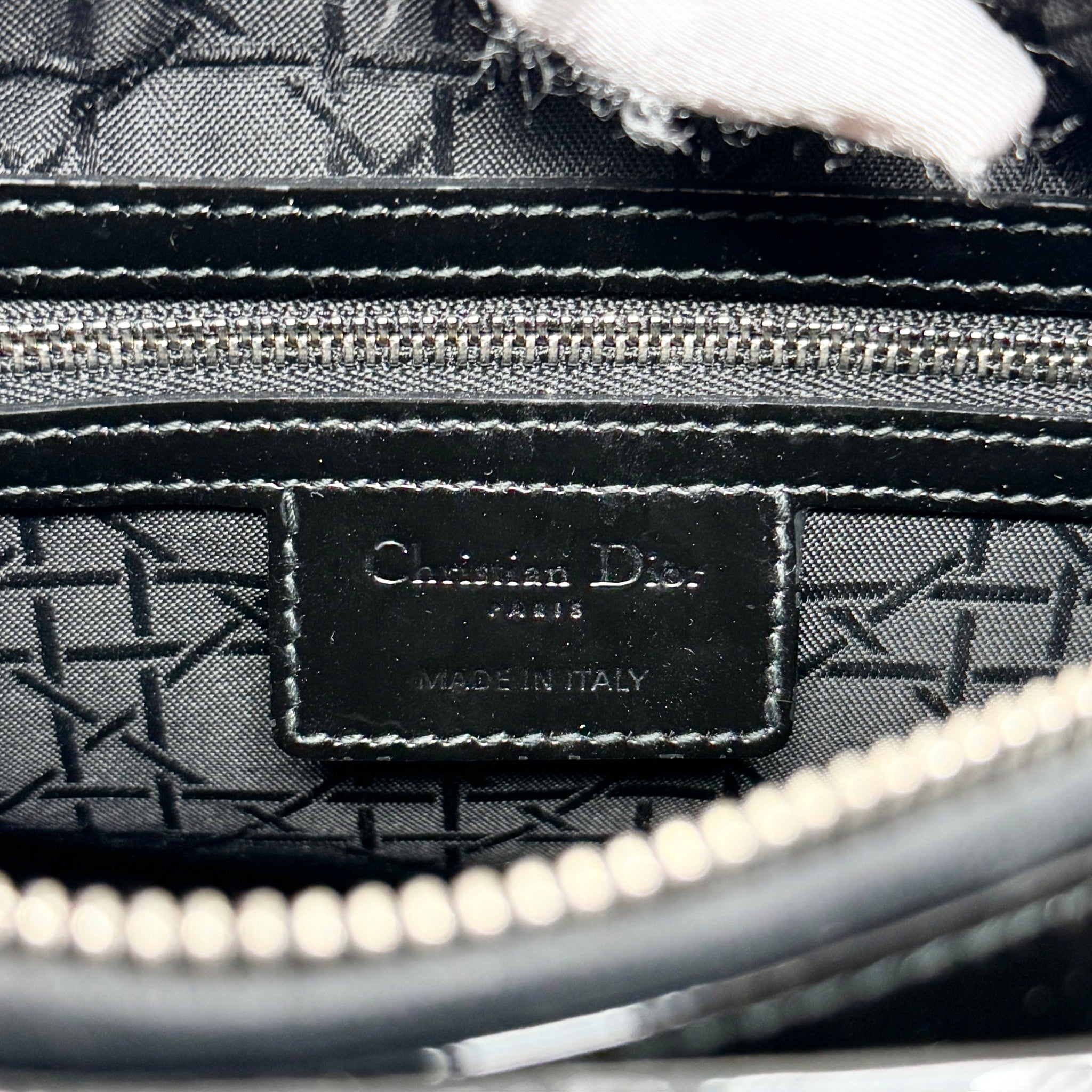 Dior Black Patent Medium Lady Dior