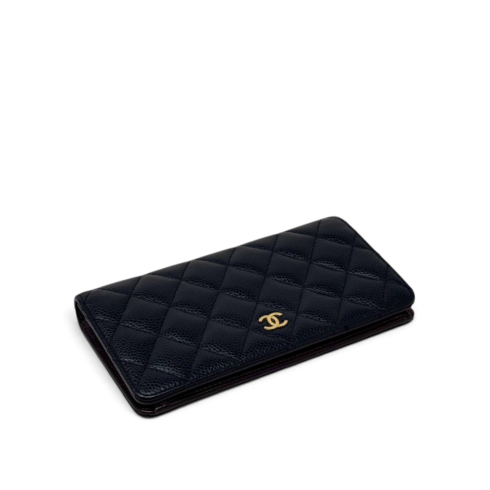 Chanel Black Caviar Long Wallet