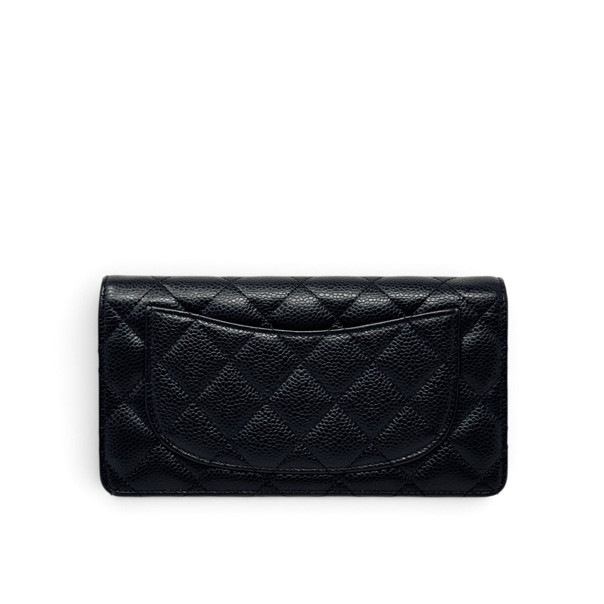 Chanel Black Caviar Long Wallet