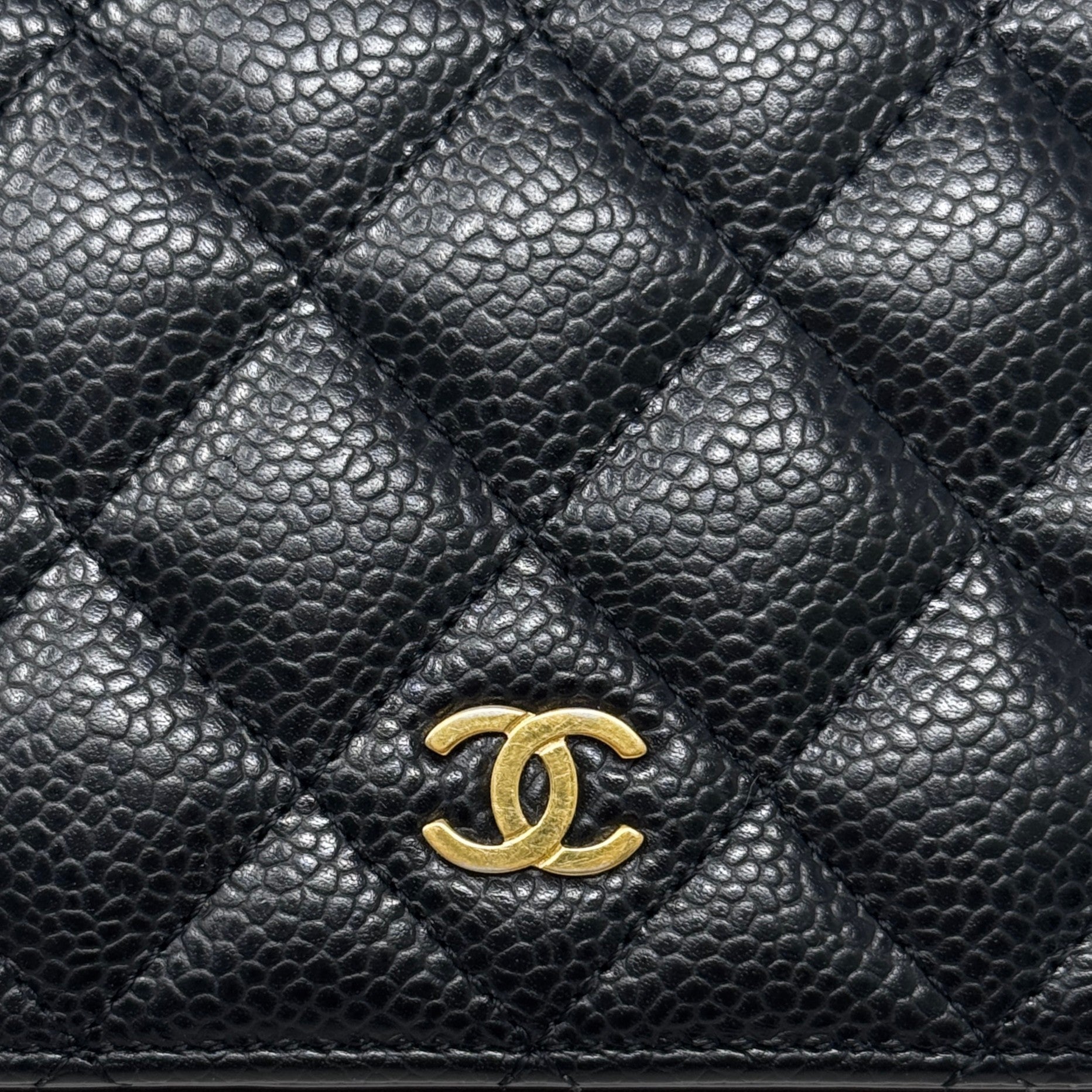 Chanel Black Caviar Long Wallet