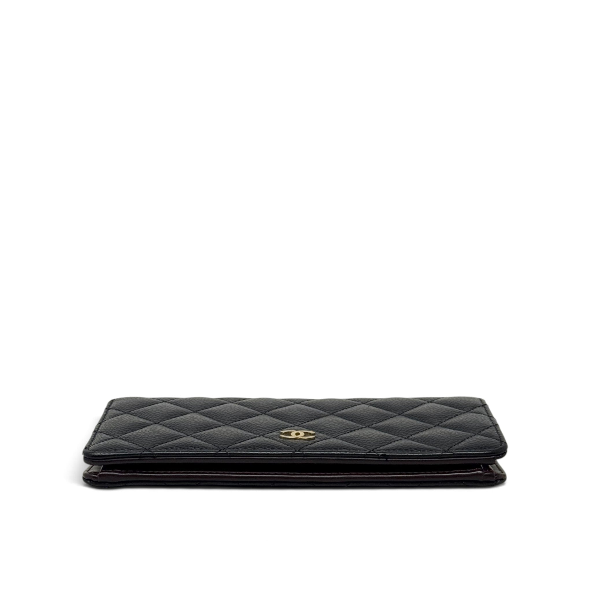 Chanel Black Caviar Long Wallet