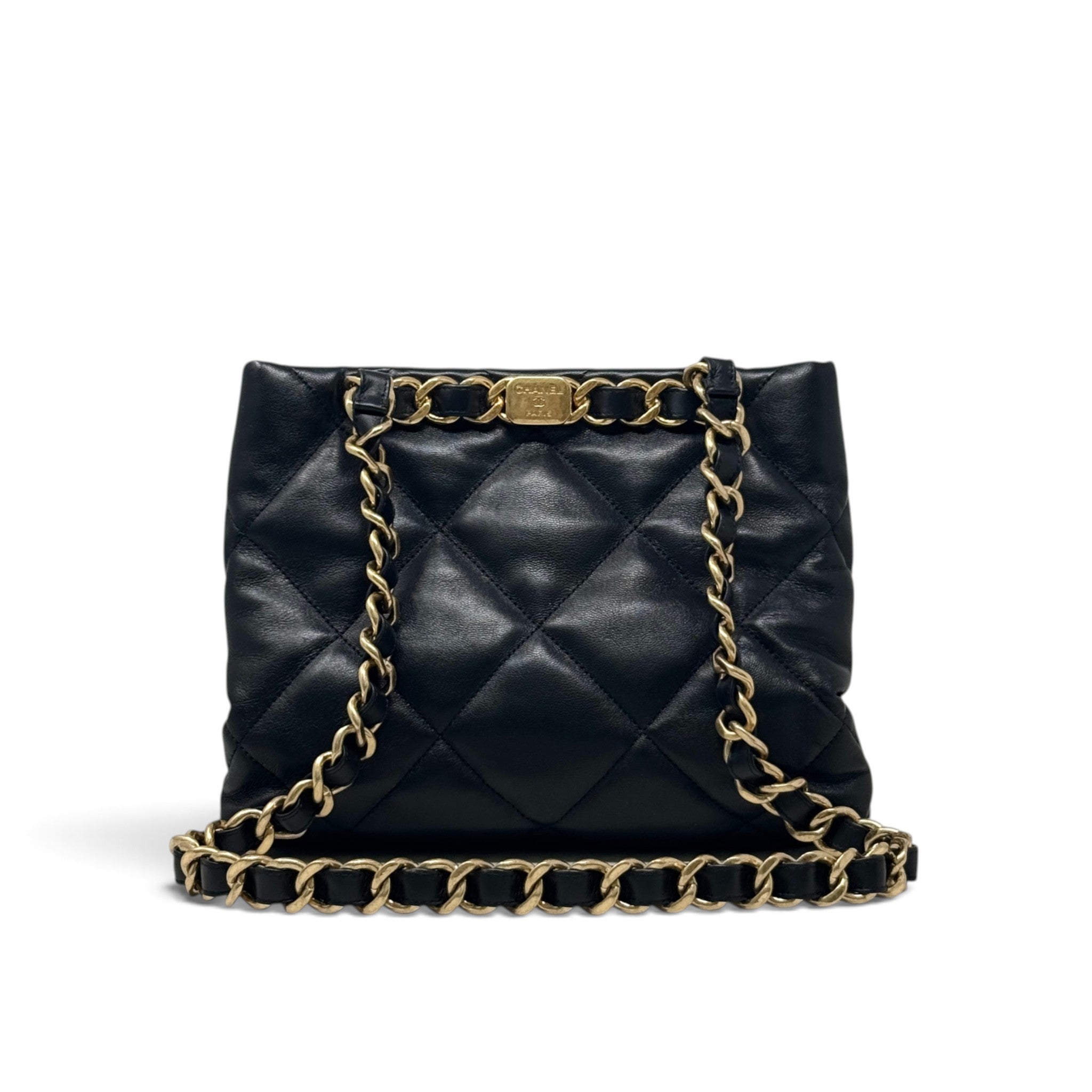 Chanel Black Small Shopping Tote