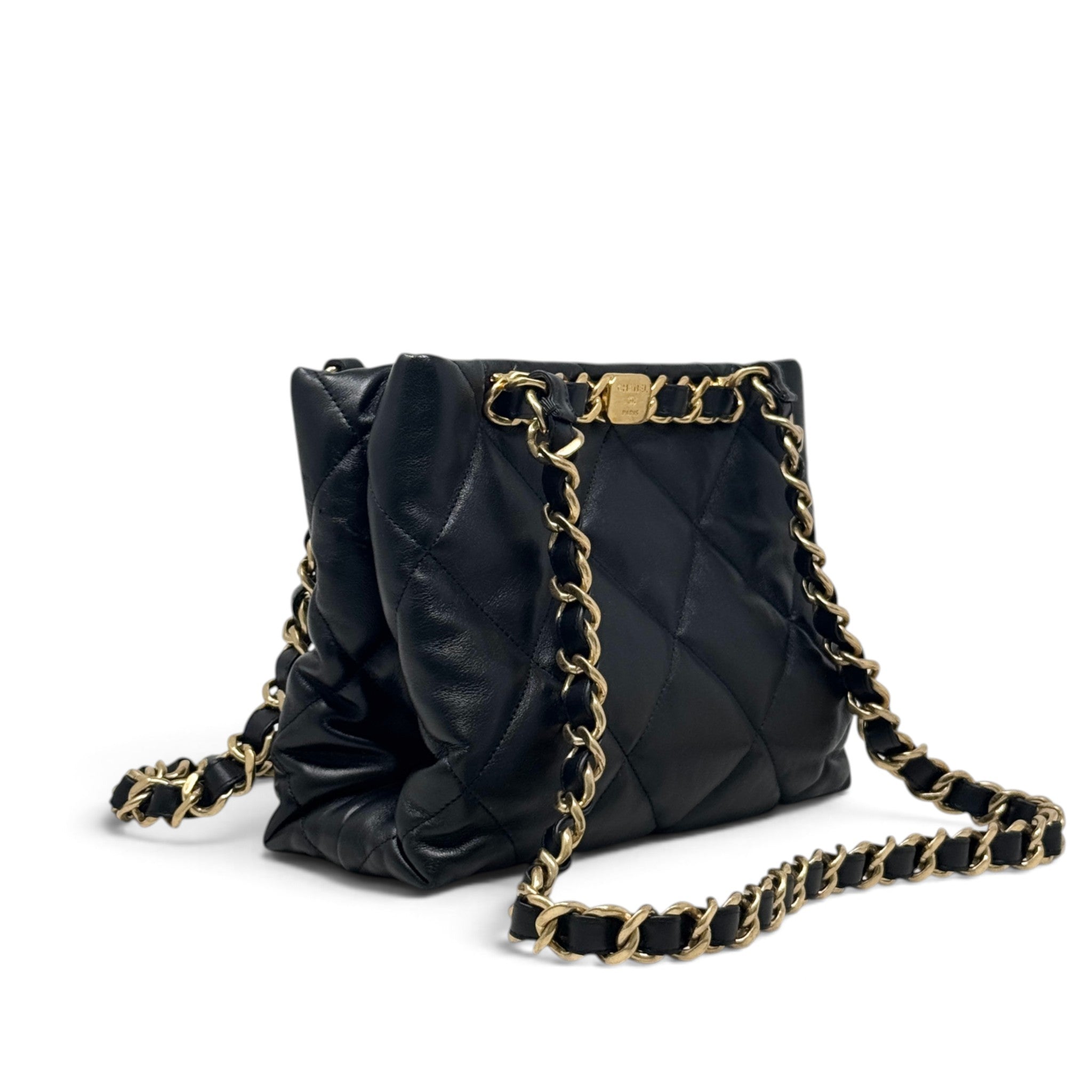Chanel Black Small Shopping Tote